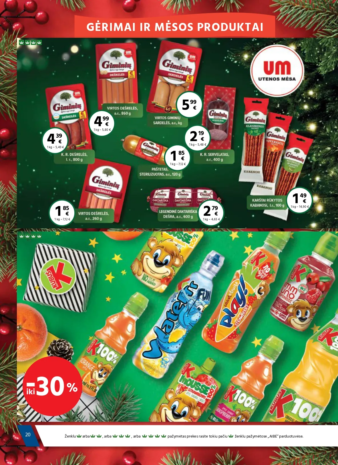 AIBĖ akcijų ir nuolaidų leidinys Nr. 24 nuo 2025.12.18 iki 2026.01.06