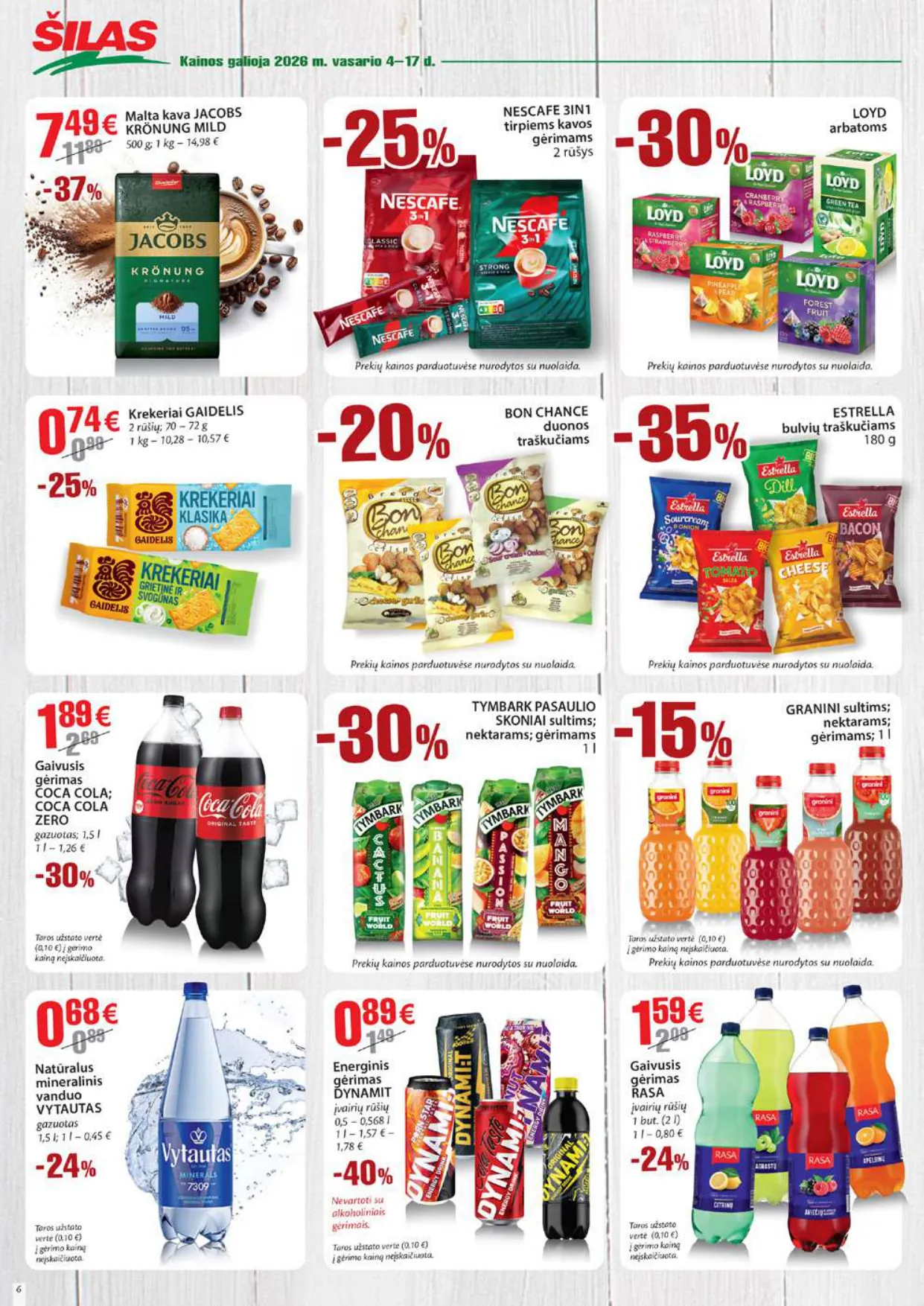 ŠILAS akcijų ir nuolaidų leidinys Nr. 3 nuo 2026.02.04 iki 2026.02.17