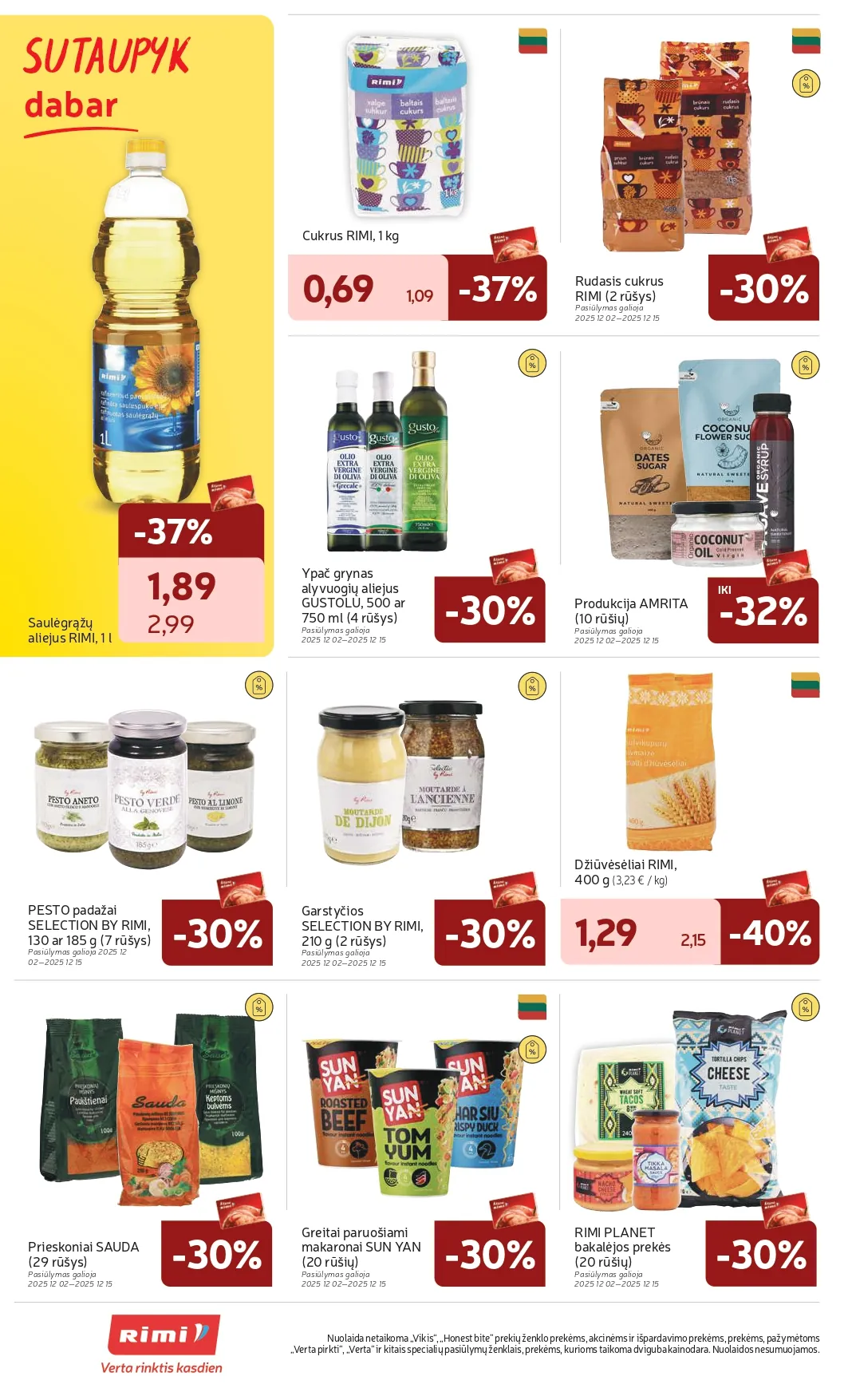 RIMI akcijų ir nuolaidų leidinys Nr. 49 nuo 2025.12.02 iki 2025.12.08 - 30