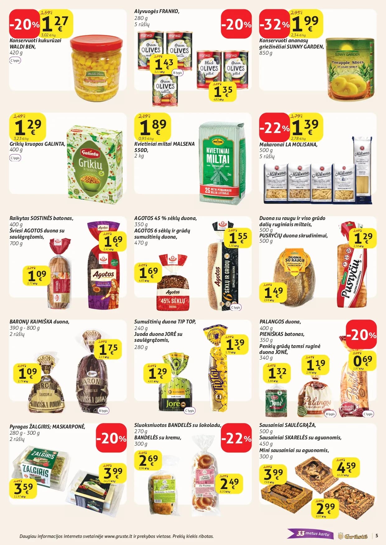 GRŪSTĖ akcijų ir nuolaidų ledinys Nr. 1 nuo 2026.01.02 iki 2026.01.10 - 5