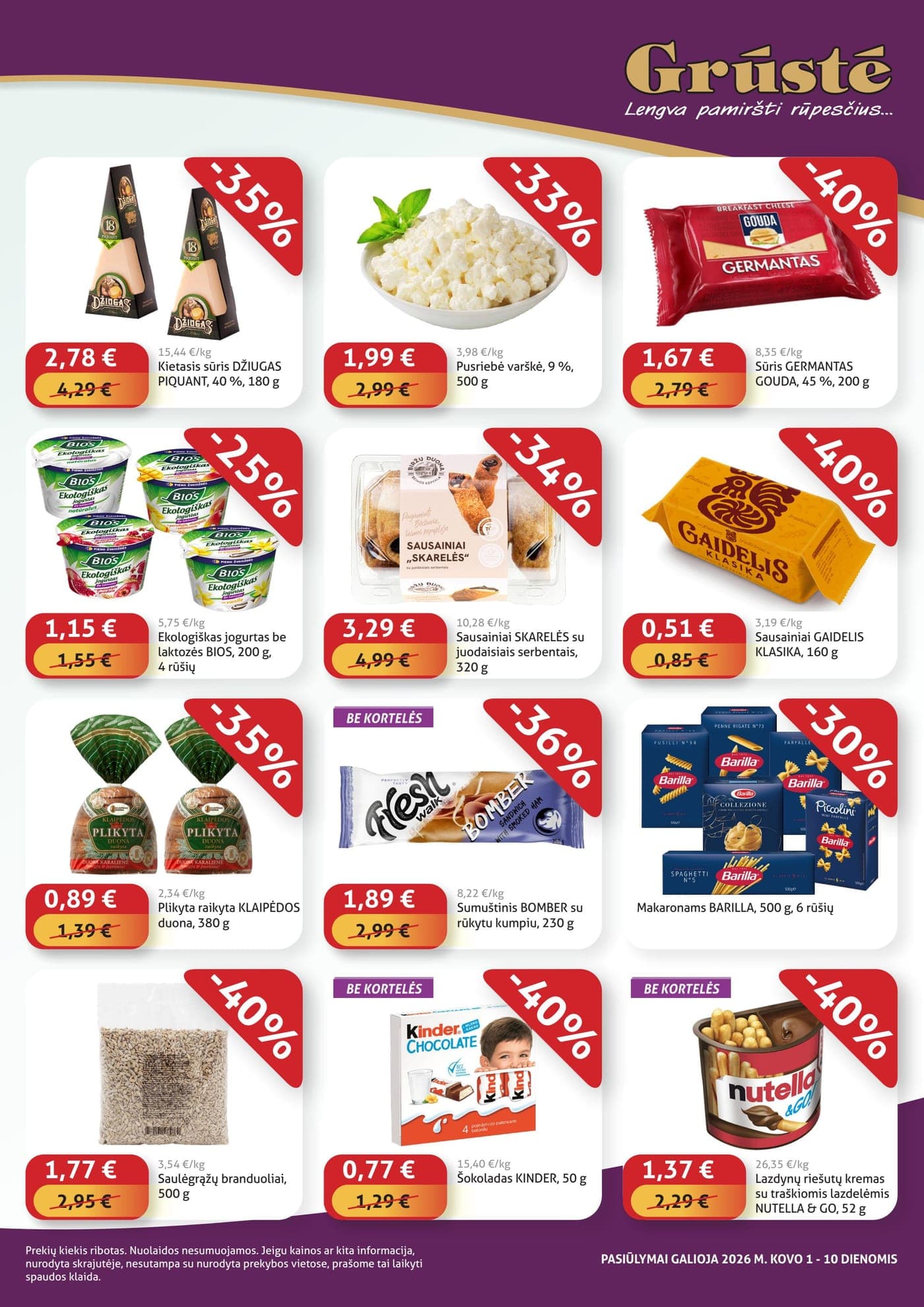 GRŪSTĖ akcijų ir nuolaidų leidinys "Pigiau nerasi" nuo 2026.03.01 iki 2026.03.10 - 3