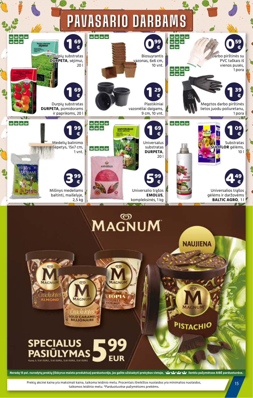 AIBĖ akcijų ir nuolaidų leidinys Nr. 4 nuo 2026.02.19 iki 2026.03.03 - 15