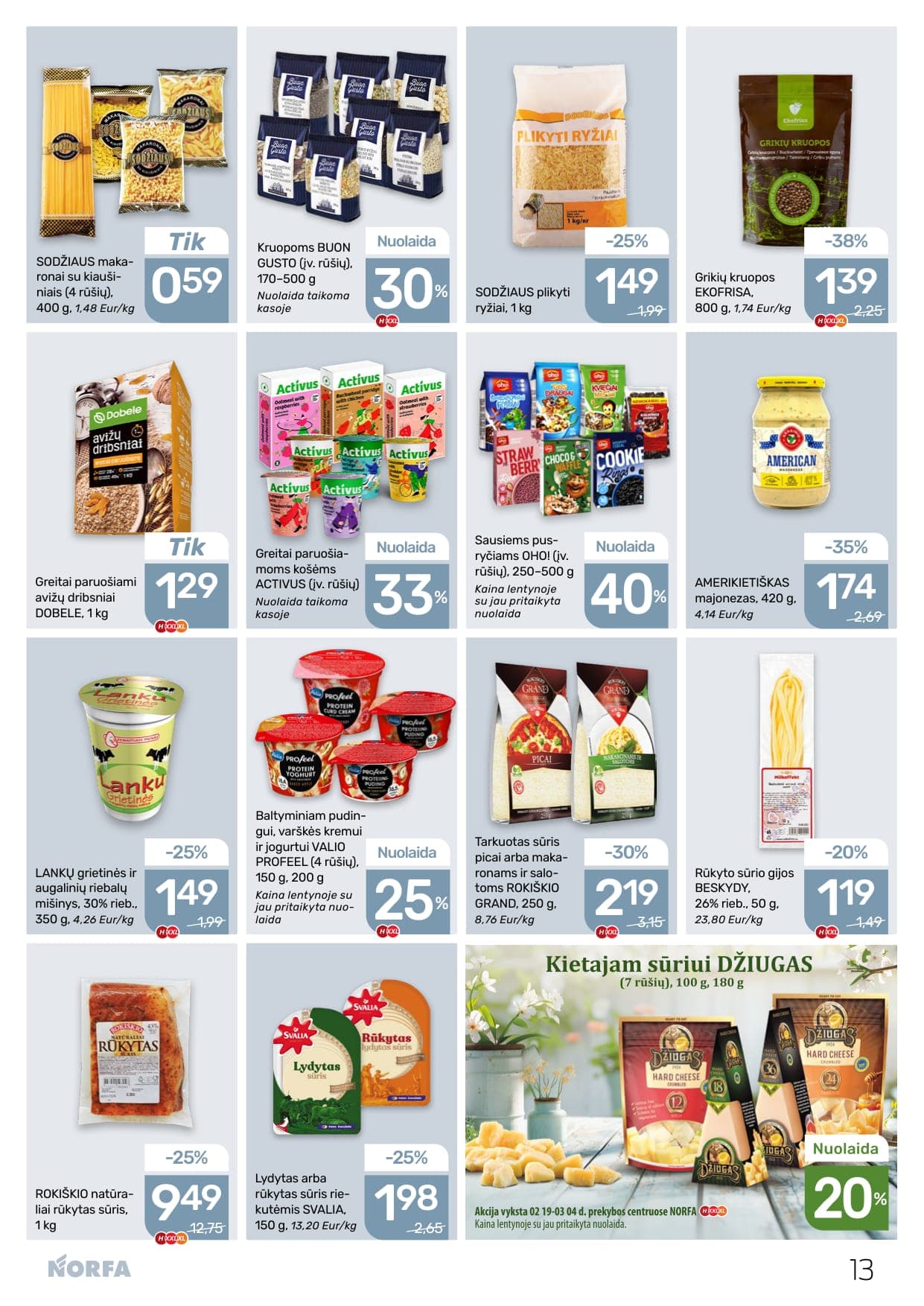 NORFA akcijų ir nuolaidų leidinys Nr. 4 nuo 2026.02.19 iki 2026.03.04 - 13