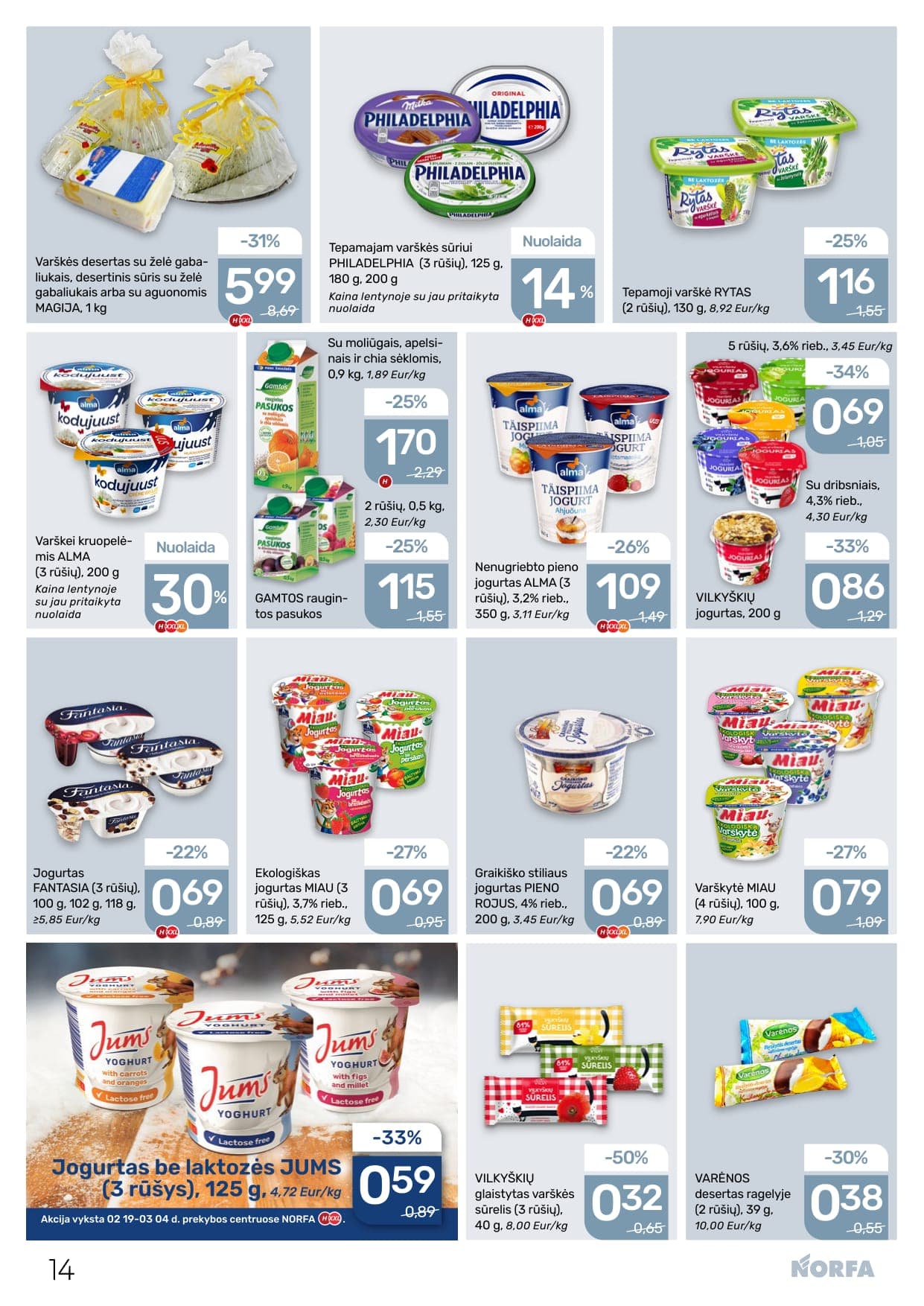 NORFA akcijų ir nuolaidų leidinys Nr. 4 nuo 2026.02.19 iki 2026.03.04 - 14