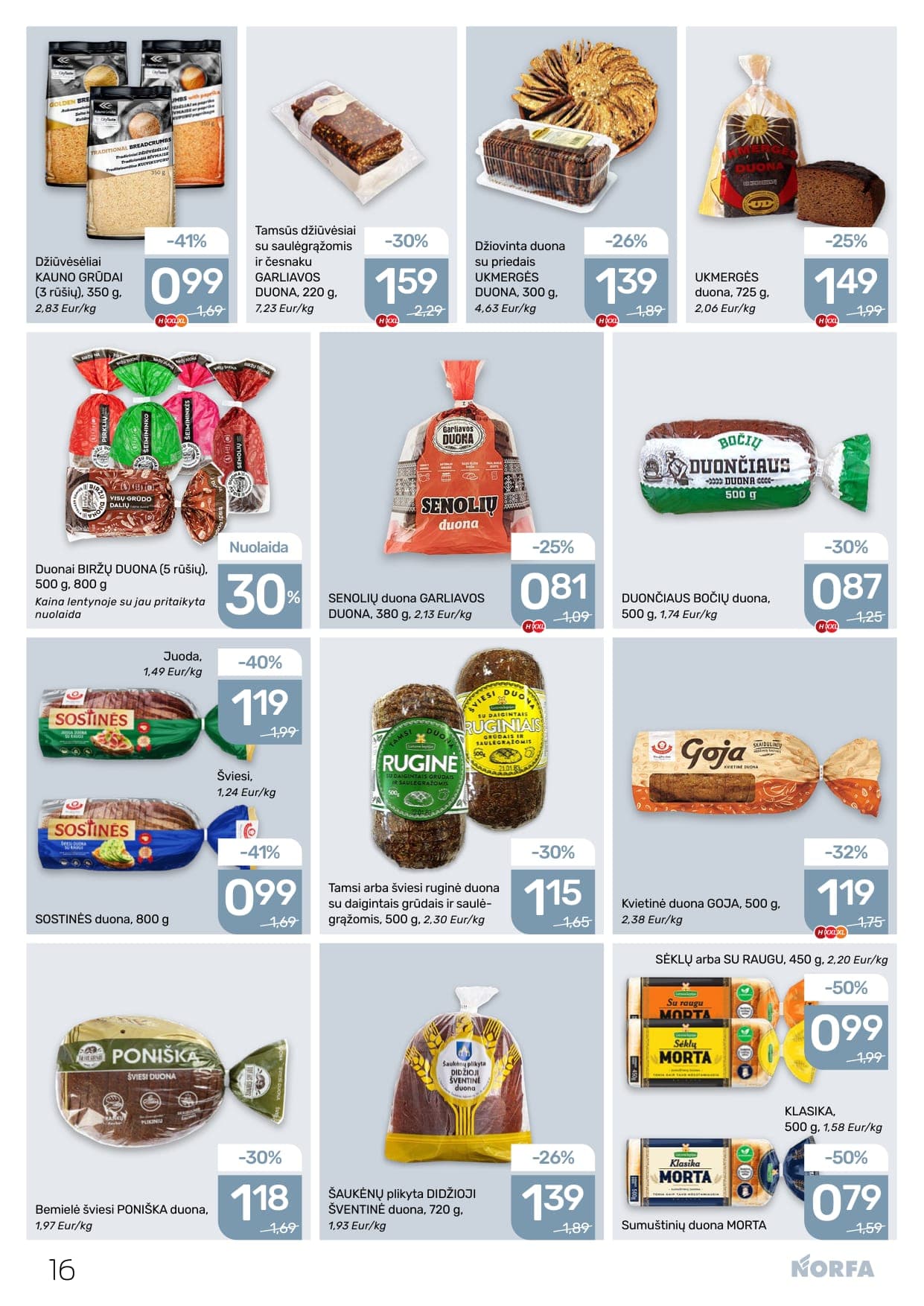 NORFA akcijų ir nuolaidų leidinys Nr. 4 nuo 2026.02.19 iki 2026.03.04 - 16