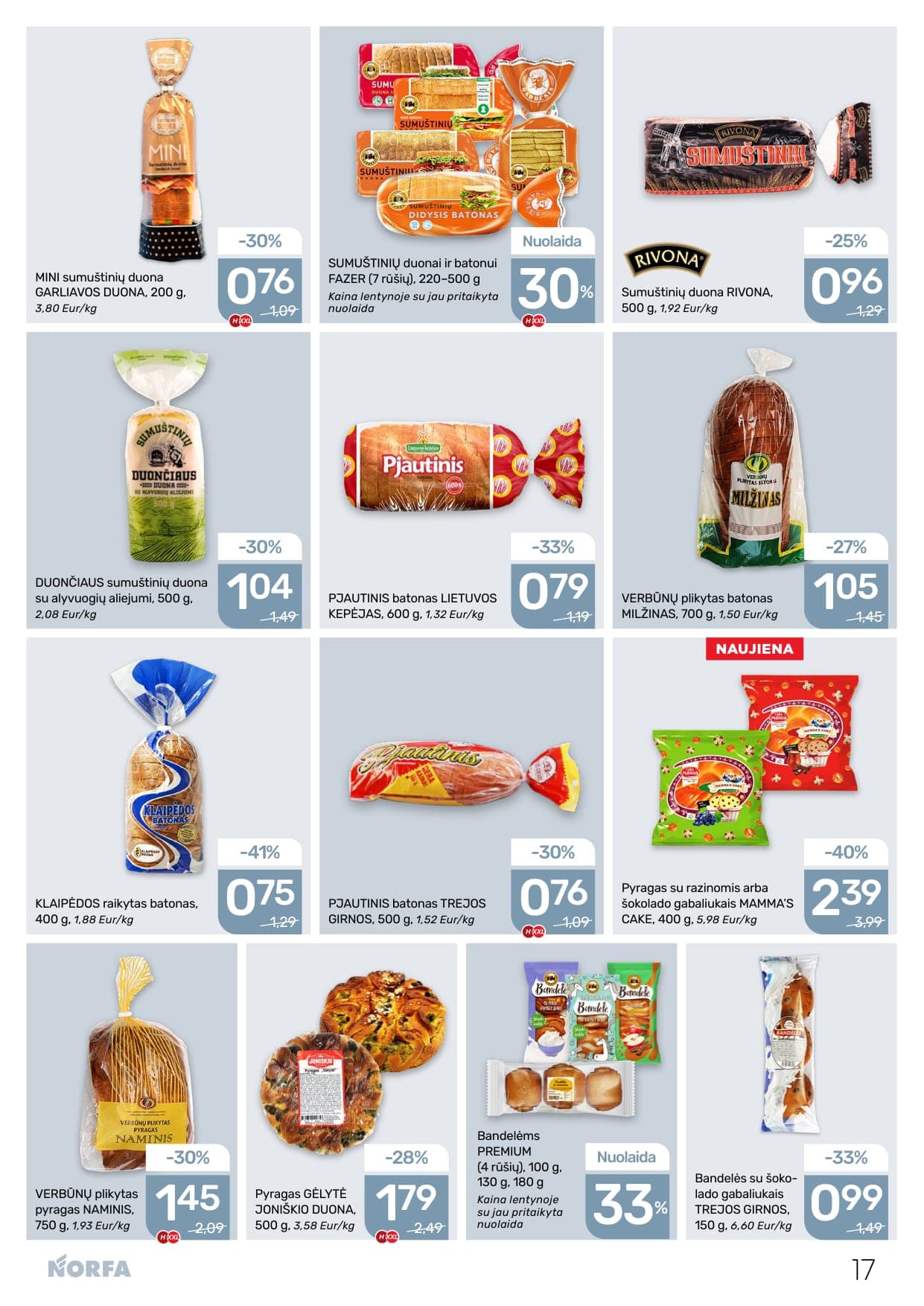 NORFA akcijų ir nuolaidų leidinys Nr. 4 nuo 2026.02.19 iki 2026.03.04 - 17