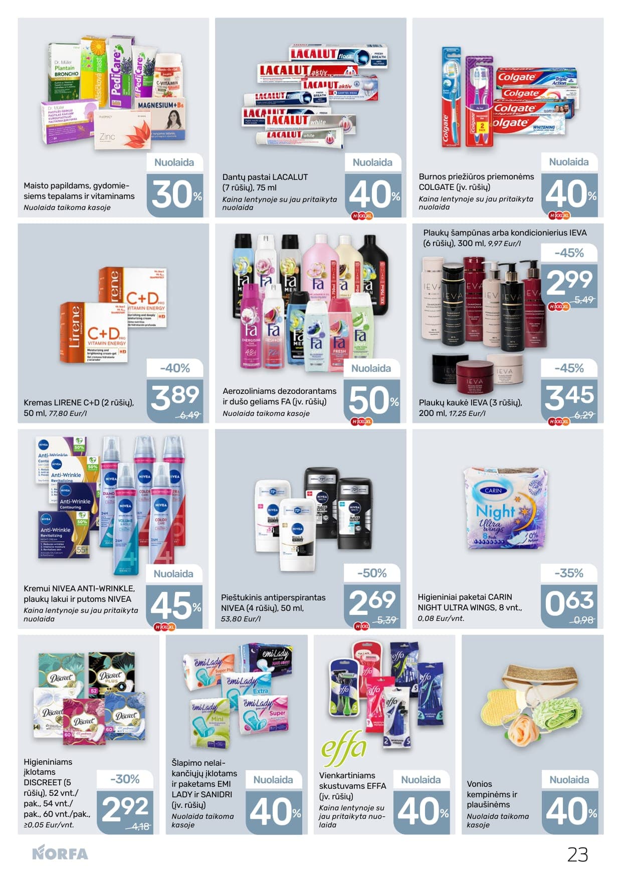 NORFA akcijų ir nuolaidų leidinys Nr. 4 nuo 2026.02.19 iki 2026.03.04 - 23