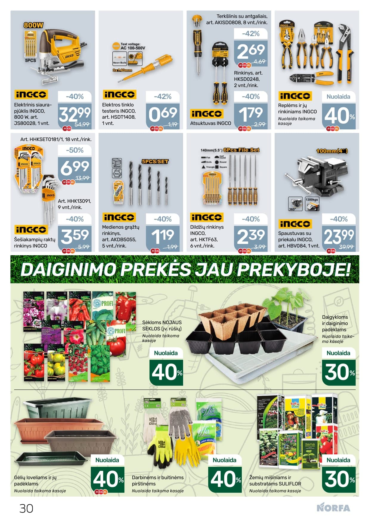 NORFA akcijų ir nuolaidų leidinys Nr. 4 nuo 2026.02.19 iki 2026.03.04 - 30