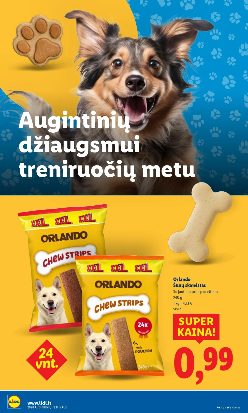 LIDL akcijų ir nuolaidų leidinys "Augintinių festivalis" nuo 2026.01.22 iki 2026.02.04 - 6