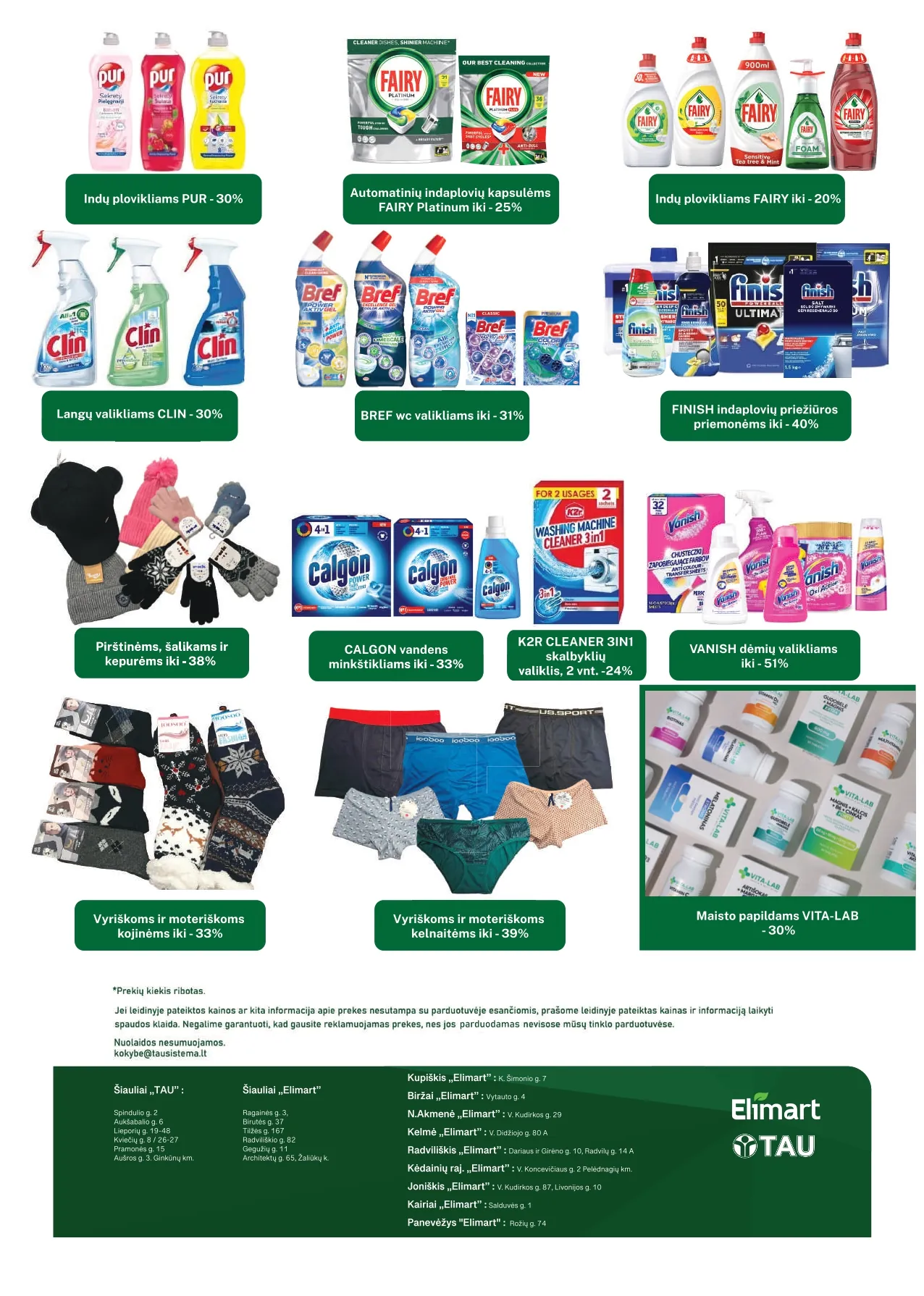 ELIMART TAU akcijų ir nuolaidų leidinys Nr. 2 nuo 2026.02.02 iki 2026.03.01