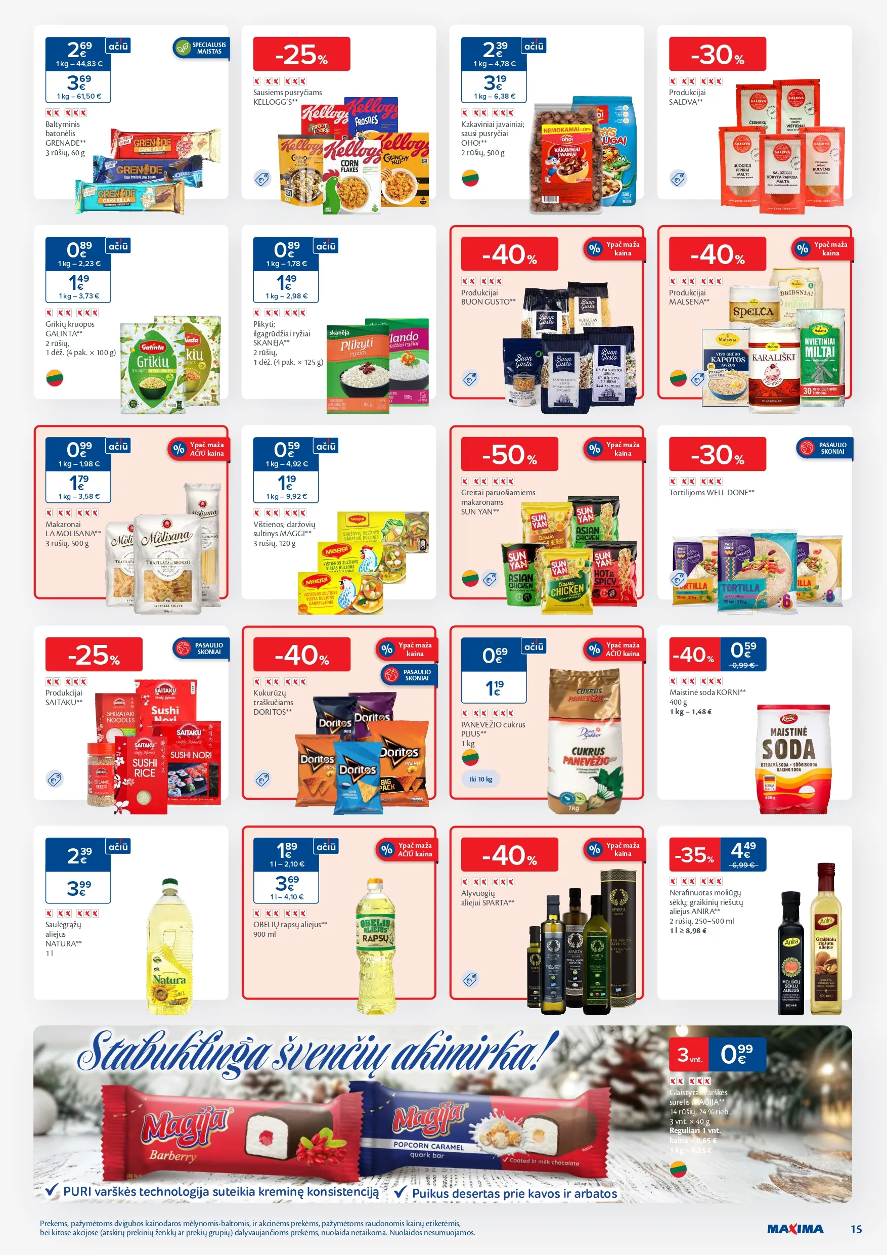 MAXIMA akcijų ir nuolaidų leidinys Nr. 51-52 nuo 2025.12.16 iki 2025.12.28