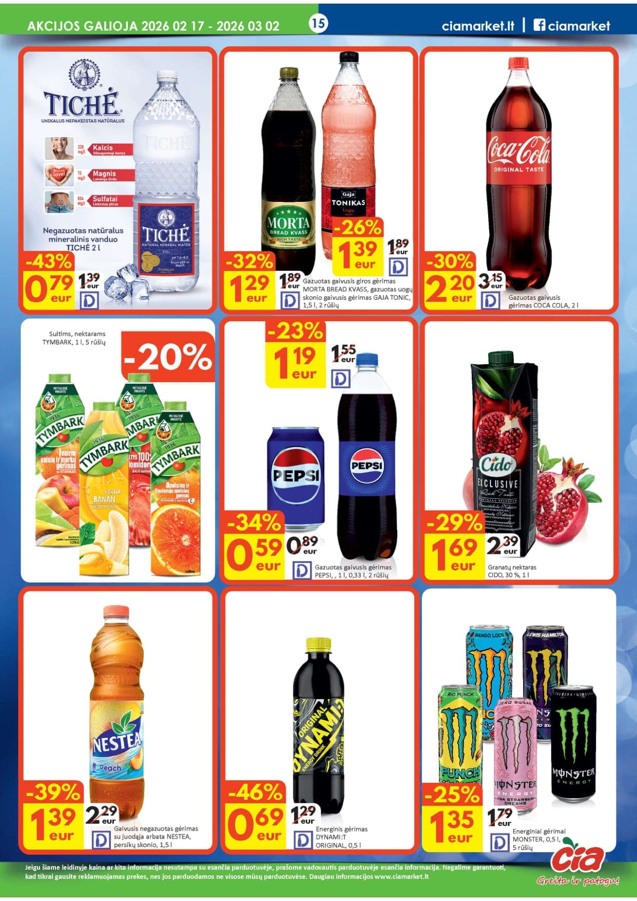 ČIA akcijų ir nuolaidų leidinys Nr. 4 nuo 2026.02.17 iki 2026.03.02 - 15