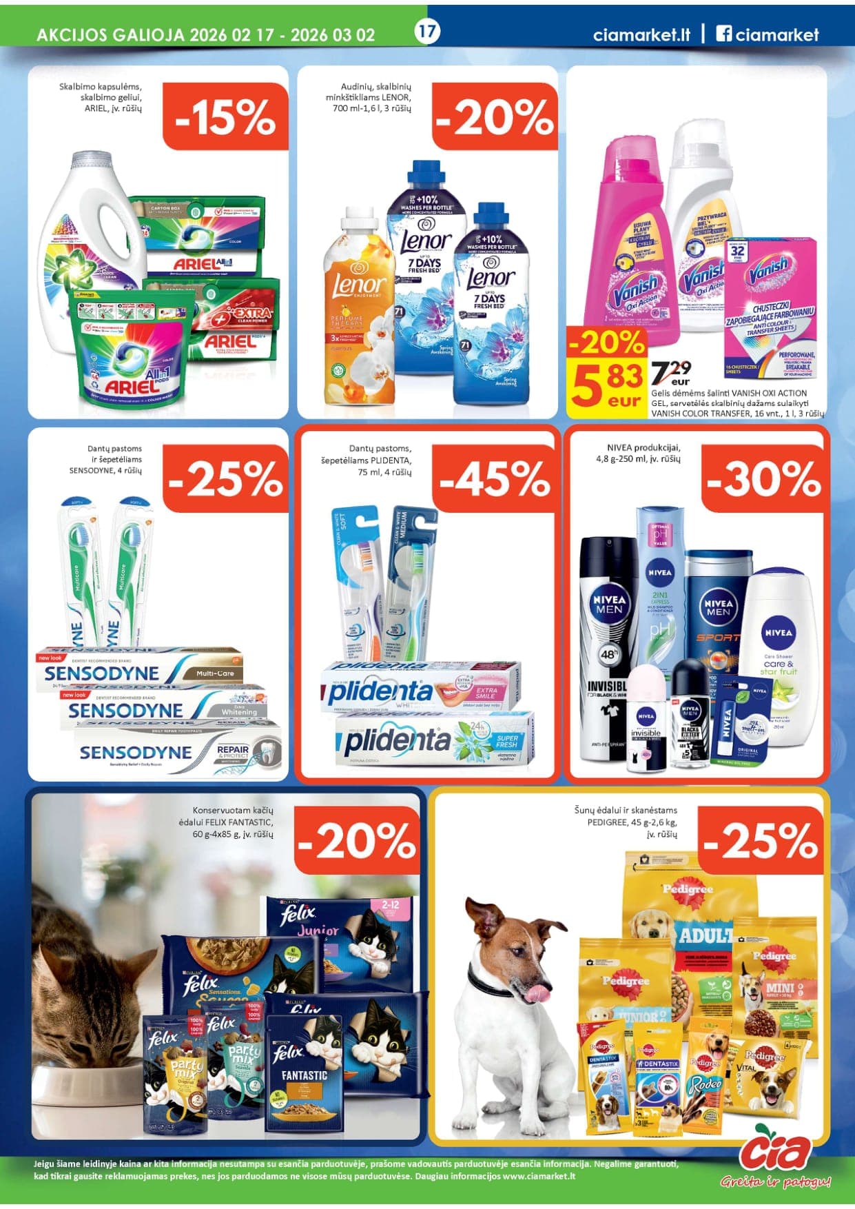 ČIA akcijų ir nuolaidų leidinys Nr. 4 nuo 2026.02.17 iki 2026.03.02 - 17