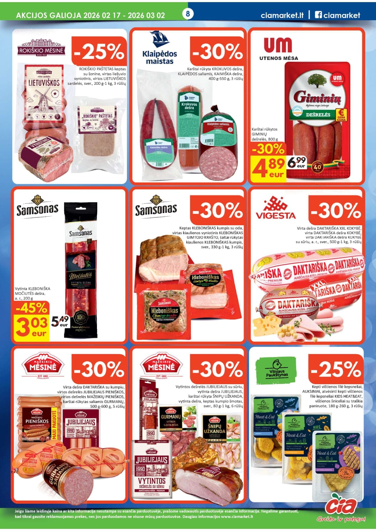 ČIA akcijų ir nuolaidų leidinys Nr. 4 nuo 2026.02.17 iki 2026.03.02 - 8