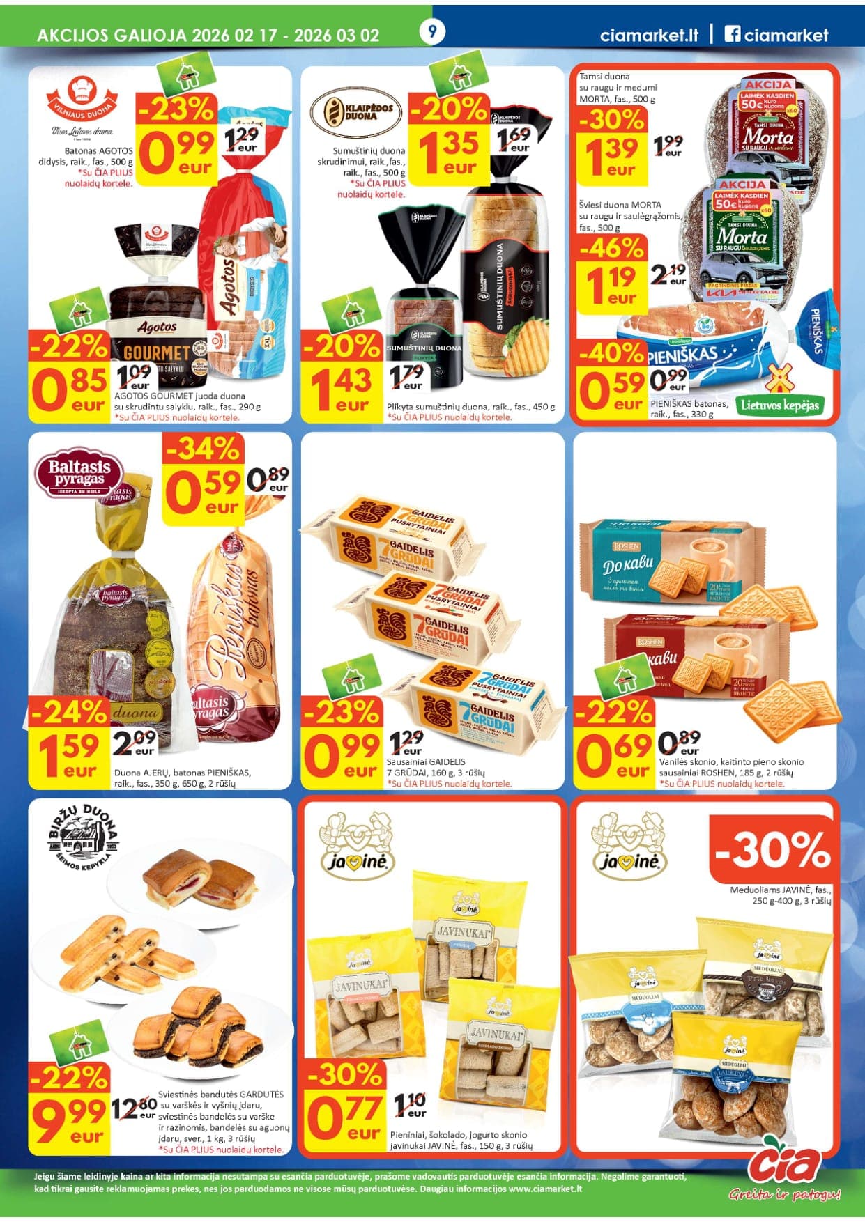ČIA akcijų ir nuolaidų leidinys Nr. 4 nuo 2026.02.17 iki 2026.03.02 - 9