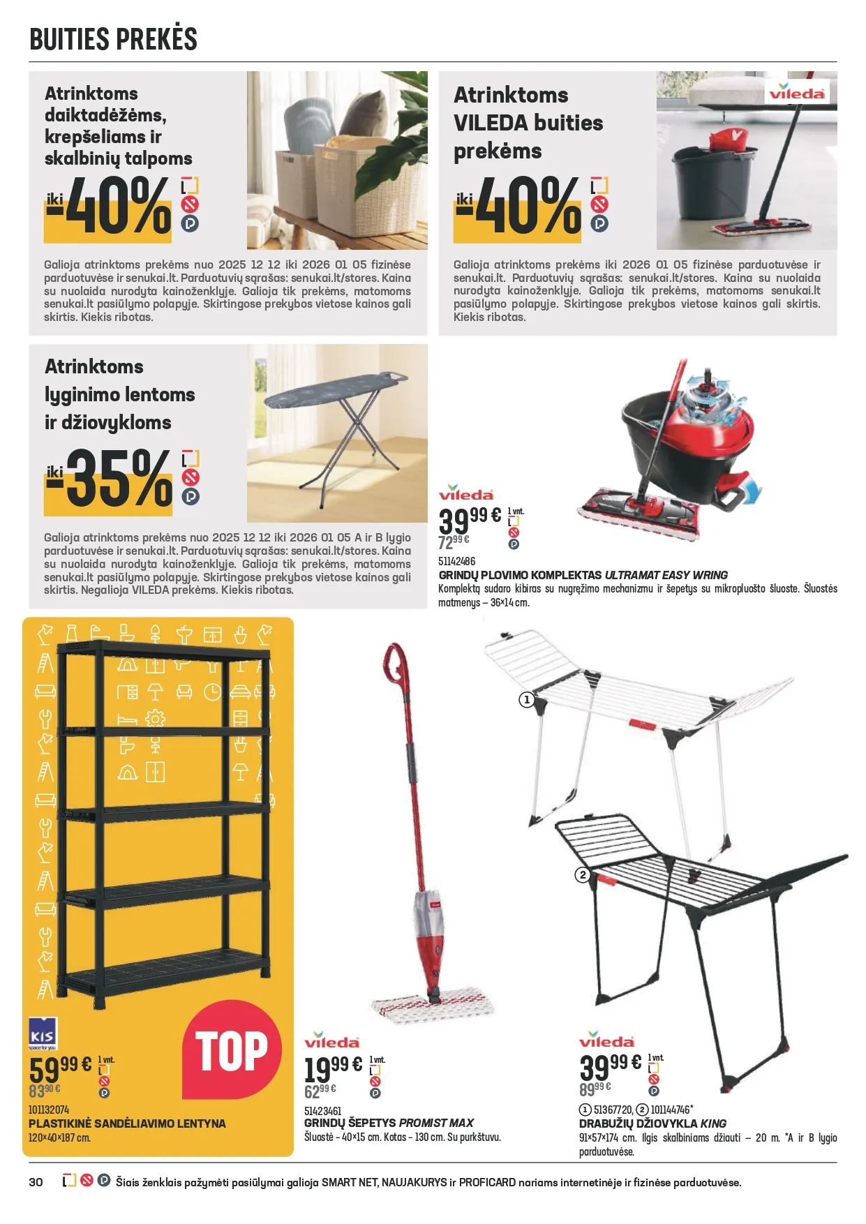 SENUKAI akcijų ir nuolaidų leidinys Nr. 29 nuo 2025.12.10 iki 2026.01.05