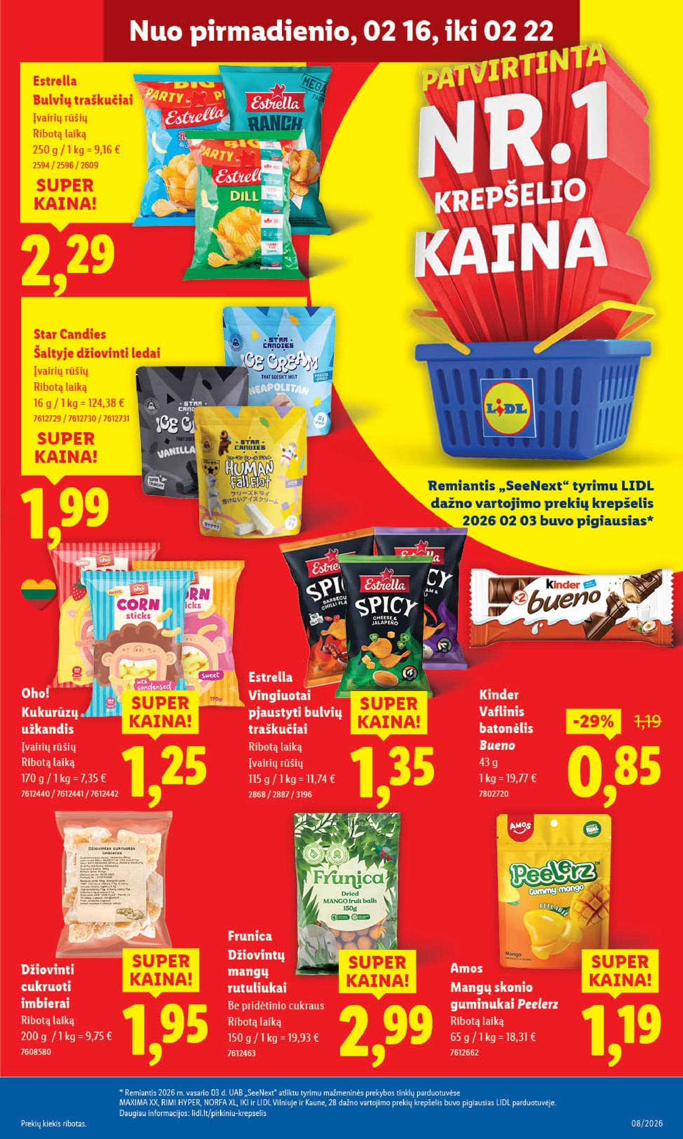 LIDL akcijų ir nuolaidų leidinys Nr. 8 nuo 2026.02.16 iki 2026.02.22 - 25