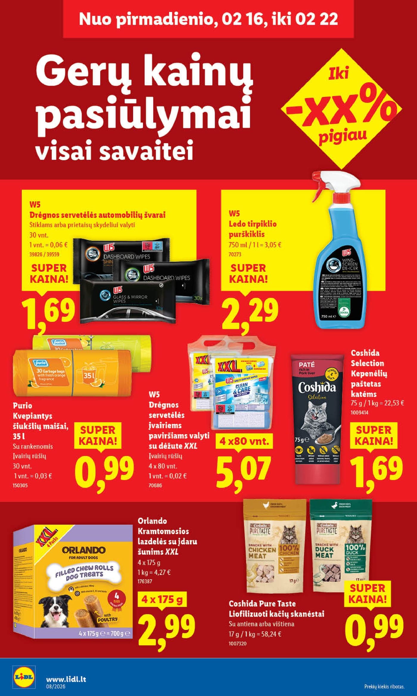 LIDL akcijų ir nuolaidų leidinys Nr. 8 nuo 2026.02.16 iki 2026.02.22 - 26
