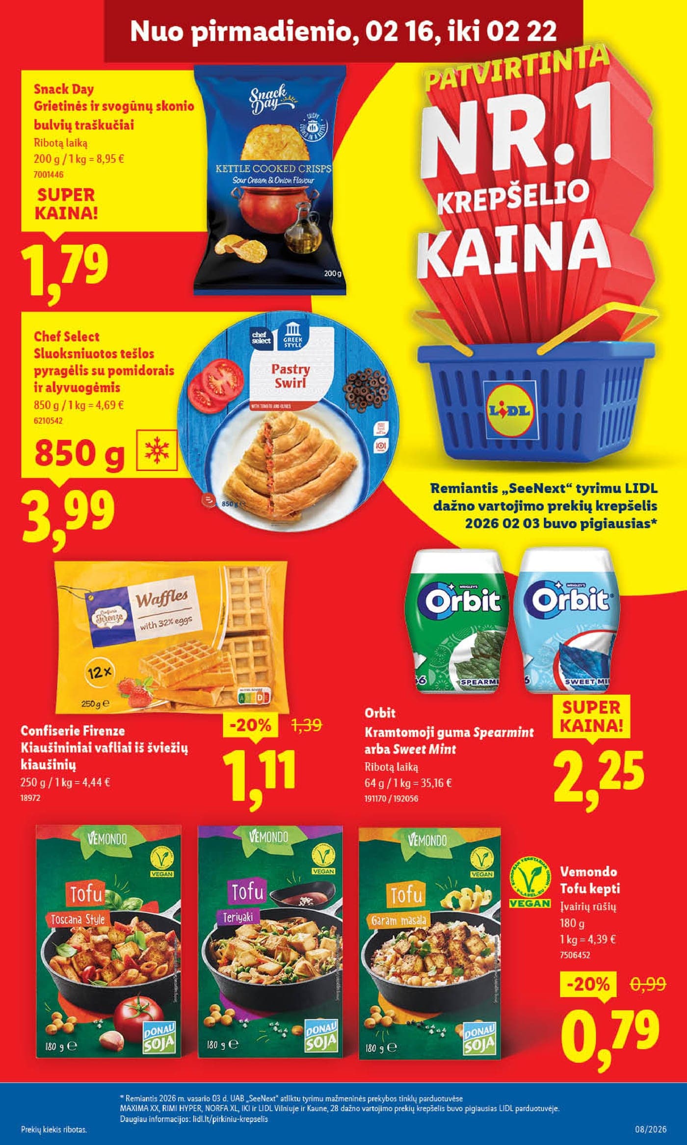 LIDL akcijų ir nuolaidų leidinys Nr. 8 nuo 2026.02.16 iki 2026.02.22 - 27