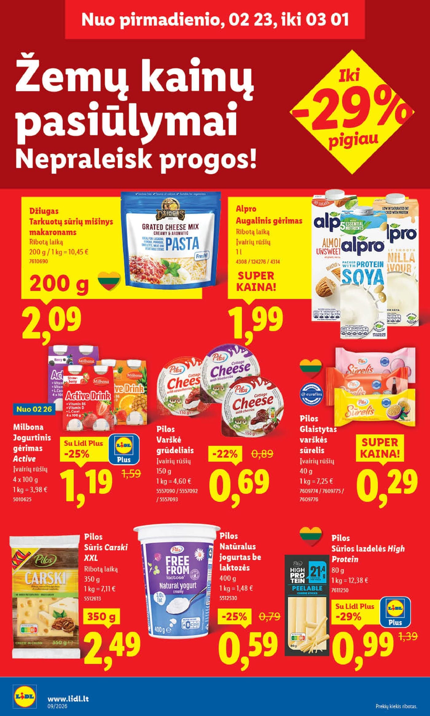 LIDL akcijų ir nuolaidų leidinys Nr. 9 nuo 2026.02.23 iki 2026.03.01 - 26