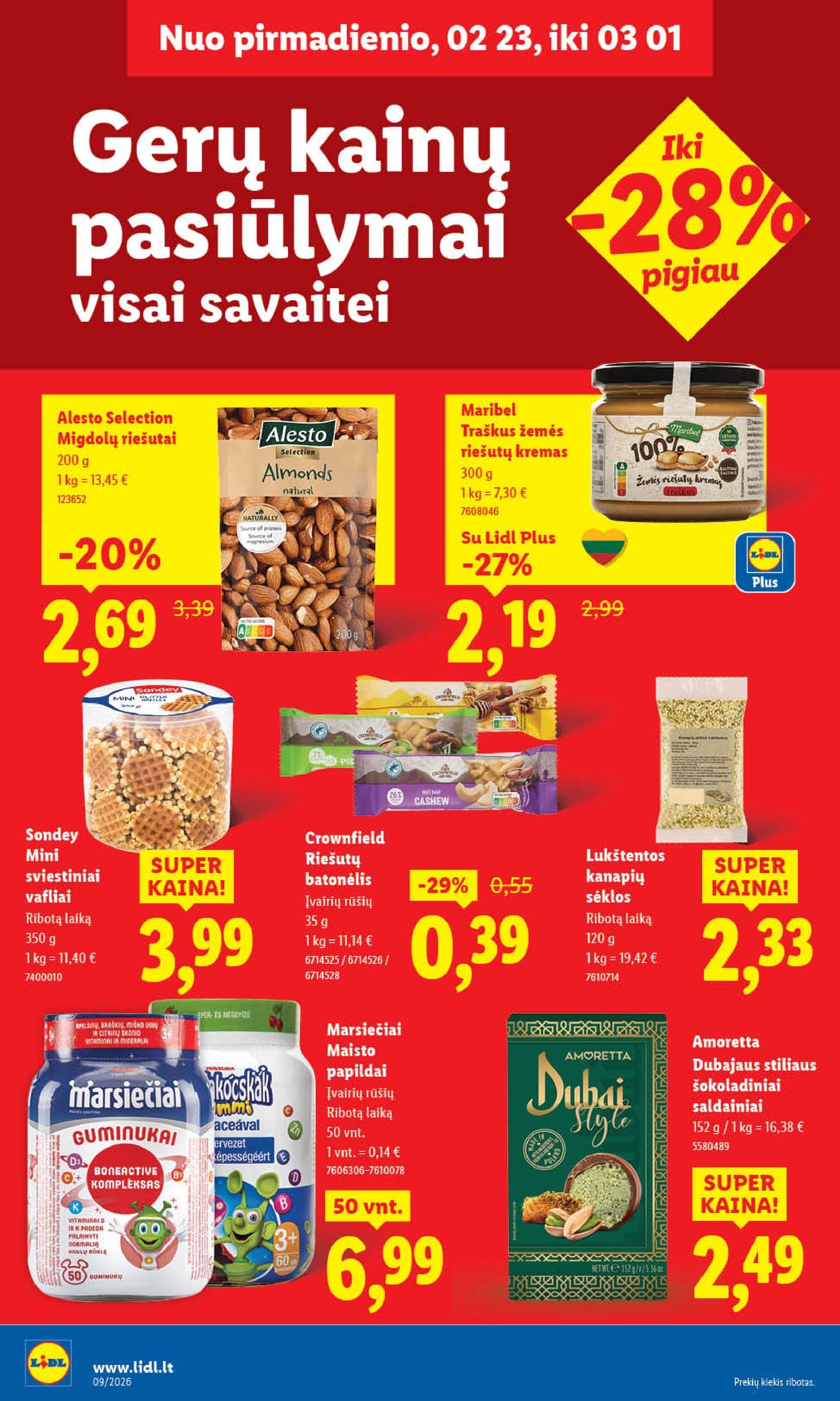 LIDL akcijų ir nuolaidų leidinys Nr. 9 nuo 2026.02.23 iki 2026.03.01 - 30