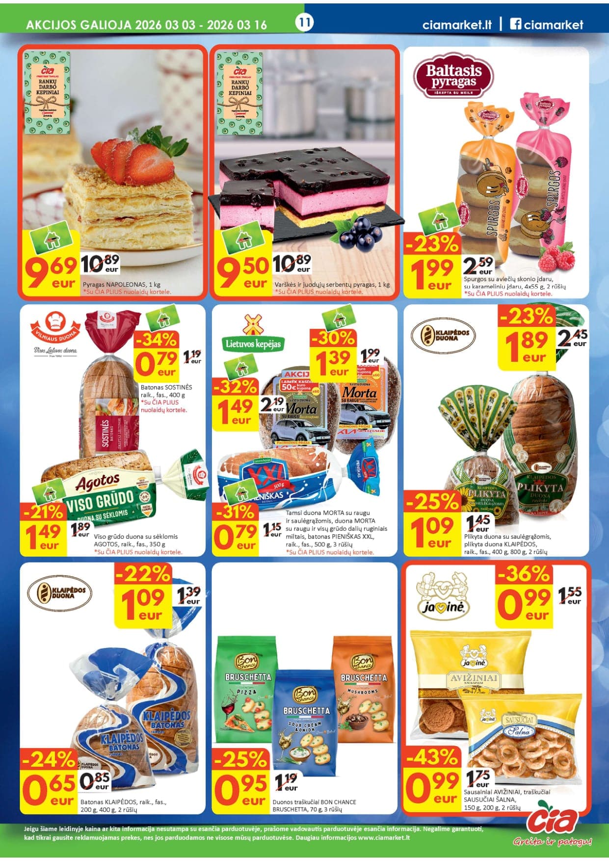 Naujas ČIA akcijų ir nuolaidų leidinys Nr. 5 nuo 2026.03.03 iki 2026.03.16 - 11