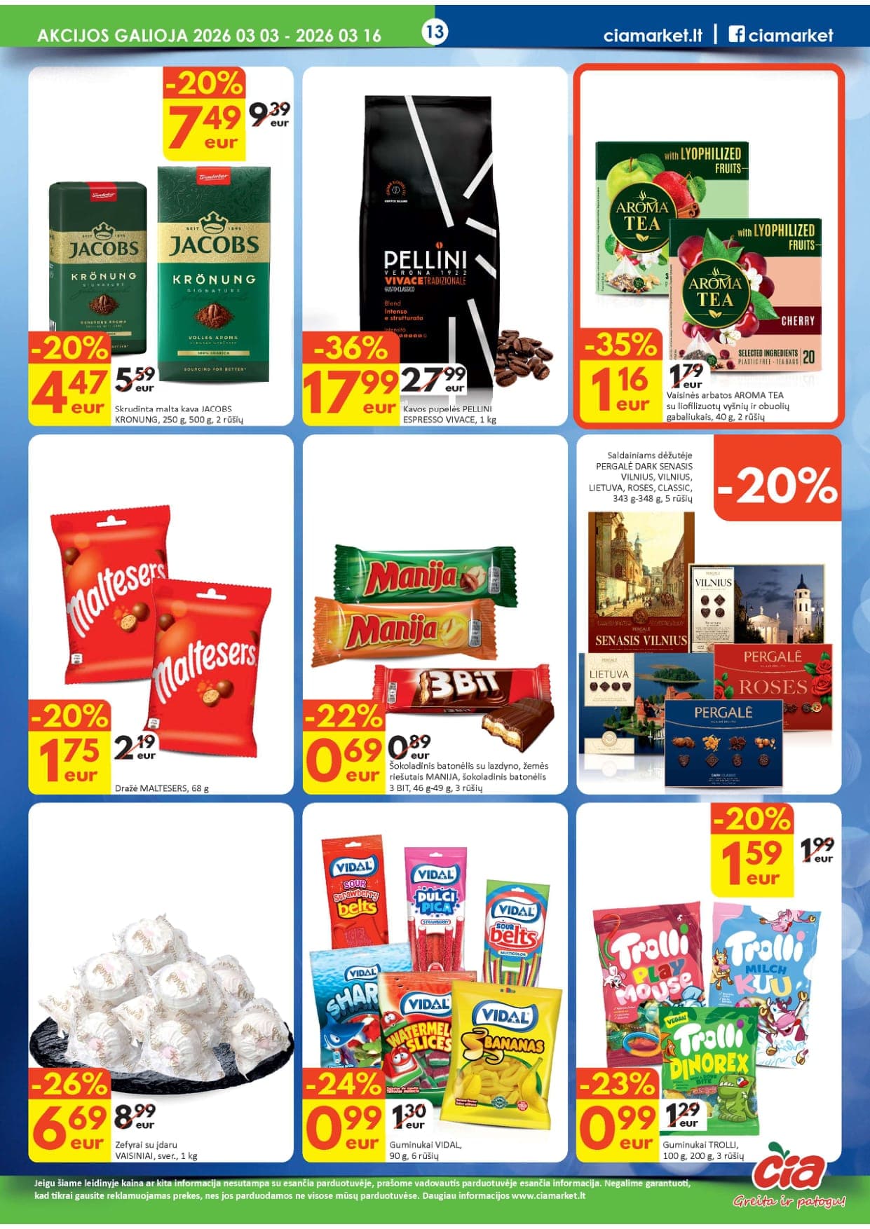 Naujas ČIA akcijų ir nuolaidų leidinys Nr. 5 nuo 2026.03.03 iki 2026.03.16 - 13