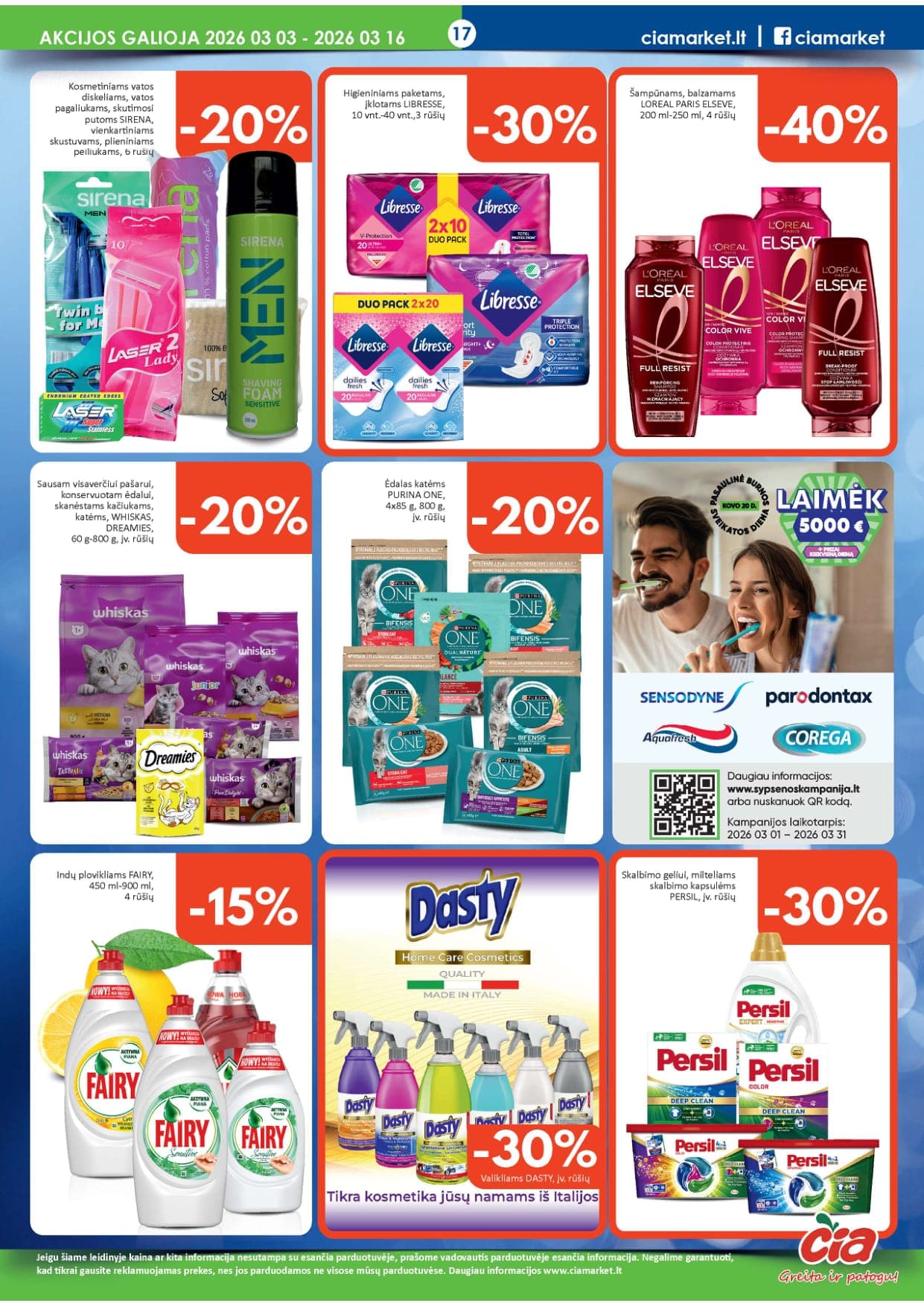 Naujas ČIA akcijų ir nuolaidų leidinys Nr. 5 nuo 2026.03.03 iki 2026.03.16 - 17