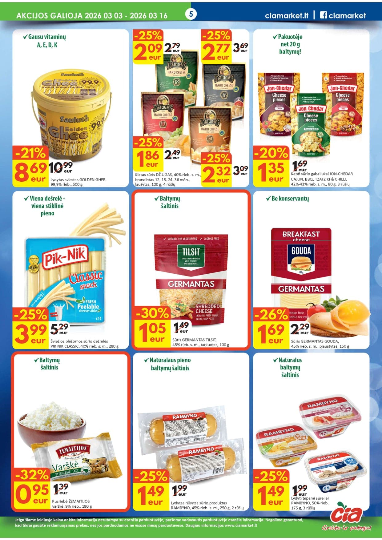 Naujas ČIA akcijų ir nuolaidų leidinys Nr. 5 nuo 2026.03.03 iki 2026.03.16 - 5
