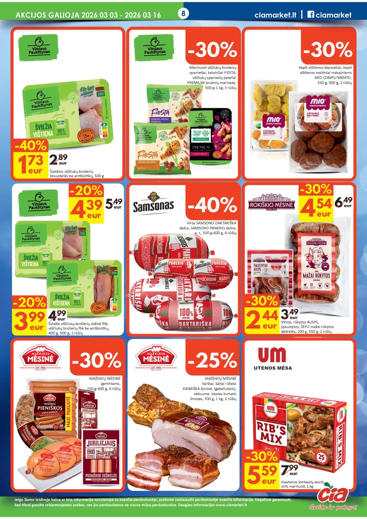 Naujas ČIA akcijų ir nuolaidų leidinys Nr. 5 nuo 2026.03.03 iki 2026.03.16 - 8