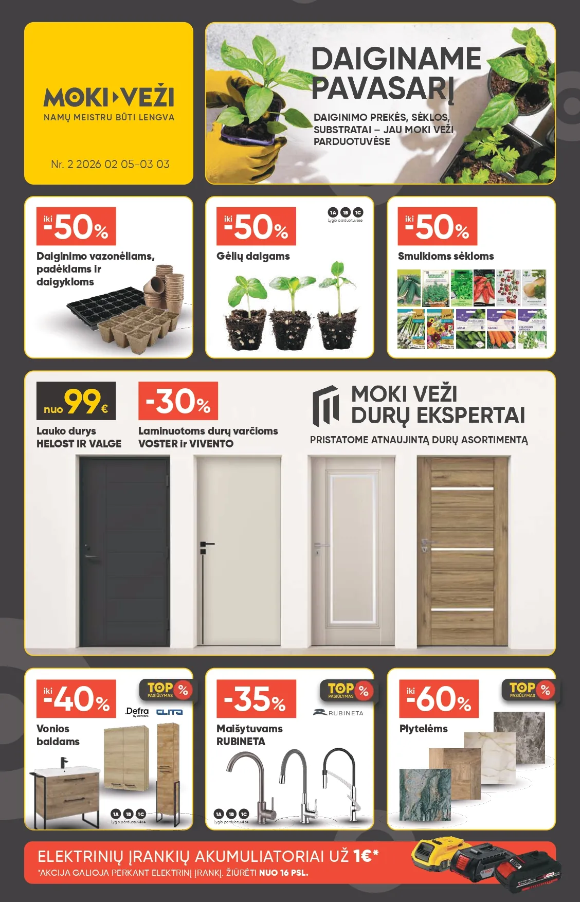 MOKI VEŽI akcijų ir nuolaidų leidinys Nr. 2 nuo 2026.02.05 iki 2026.03.03 - 1