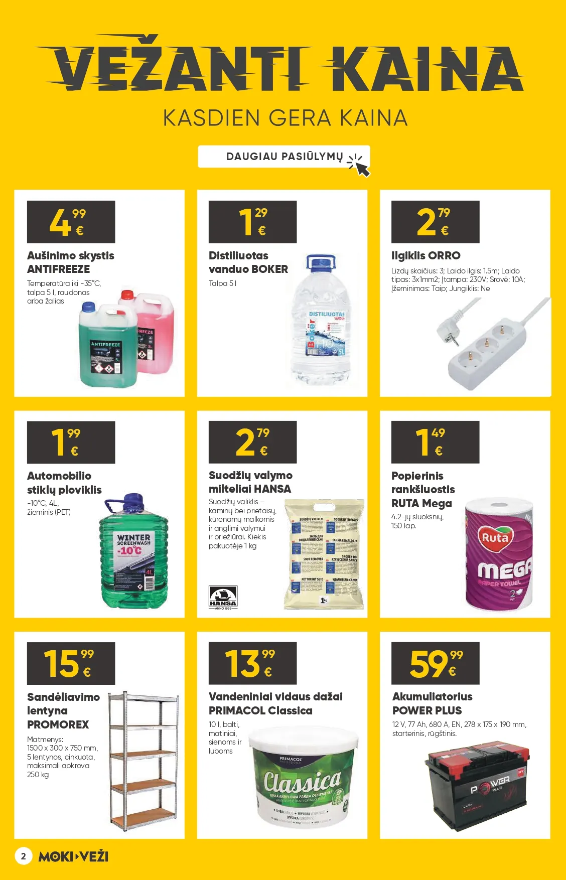MOKI VEŽI akcijų ir nuolaidų leidinys Nr. 2 nuo 2026.02.05 iki 2026.03.03 - 2