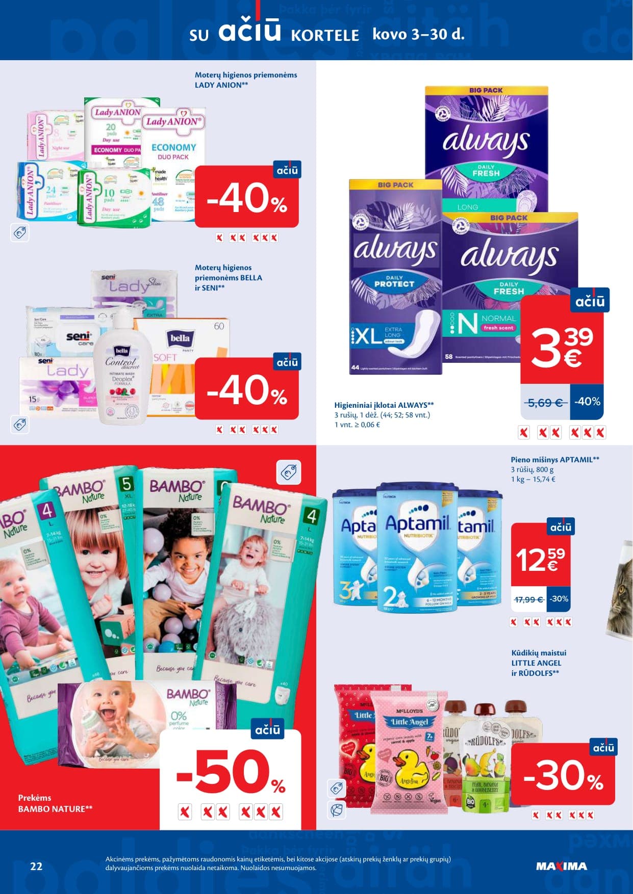 Naujas MAXIMA akcijų ir nuolaidų leidinys Nr. 10 nuo 2026.03.03 iki 2026.03.09 - 22