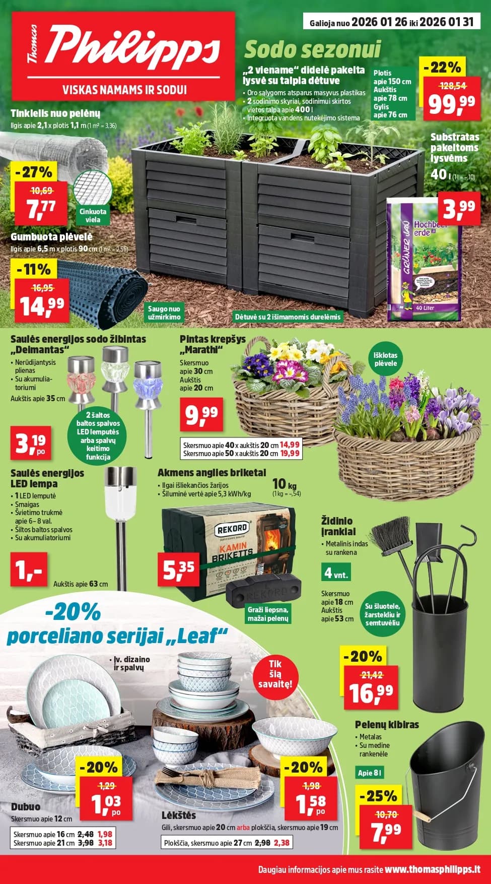 THOMAS PHILIPPS akcijų ir nuolaidų leidinys nuo 2026.01.26 iki 2026.01.31 - 1