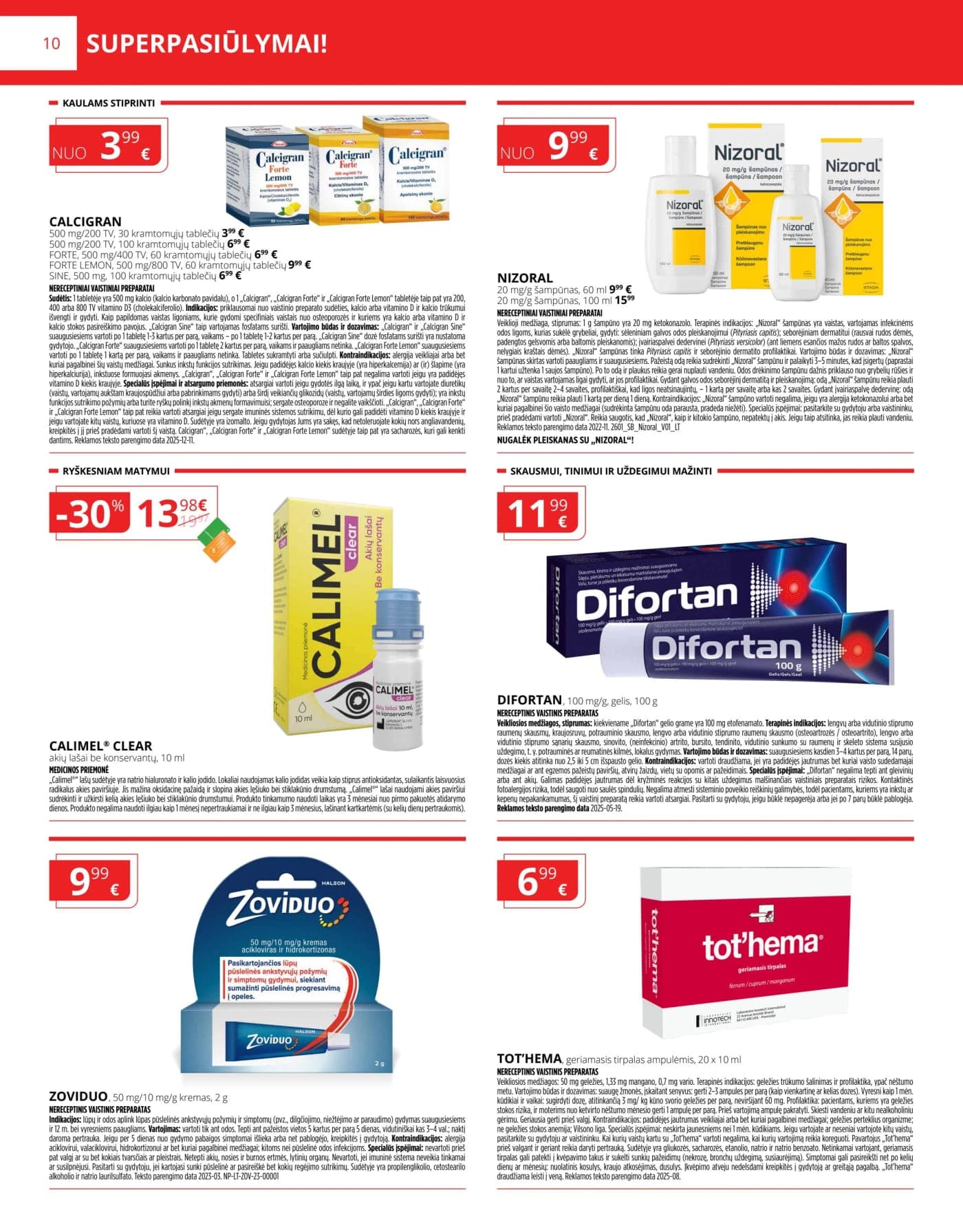 GINTARINĖ VAISTINĖ akcijų ir nuolaidų leidinys nuo 2026.03.01 iki 2026.03.31 - 10