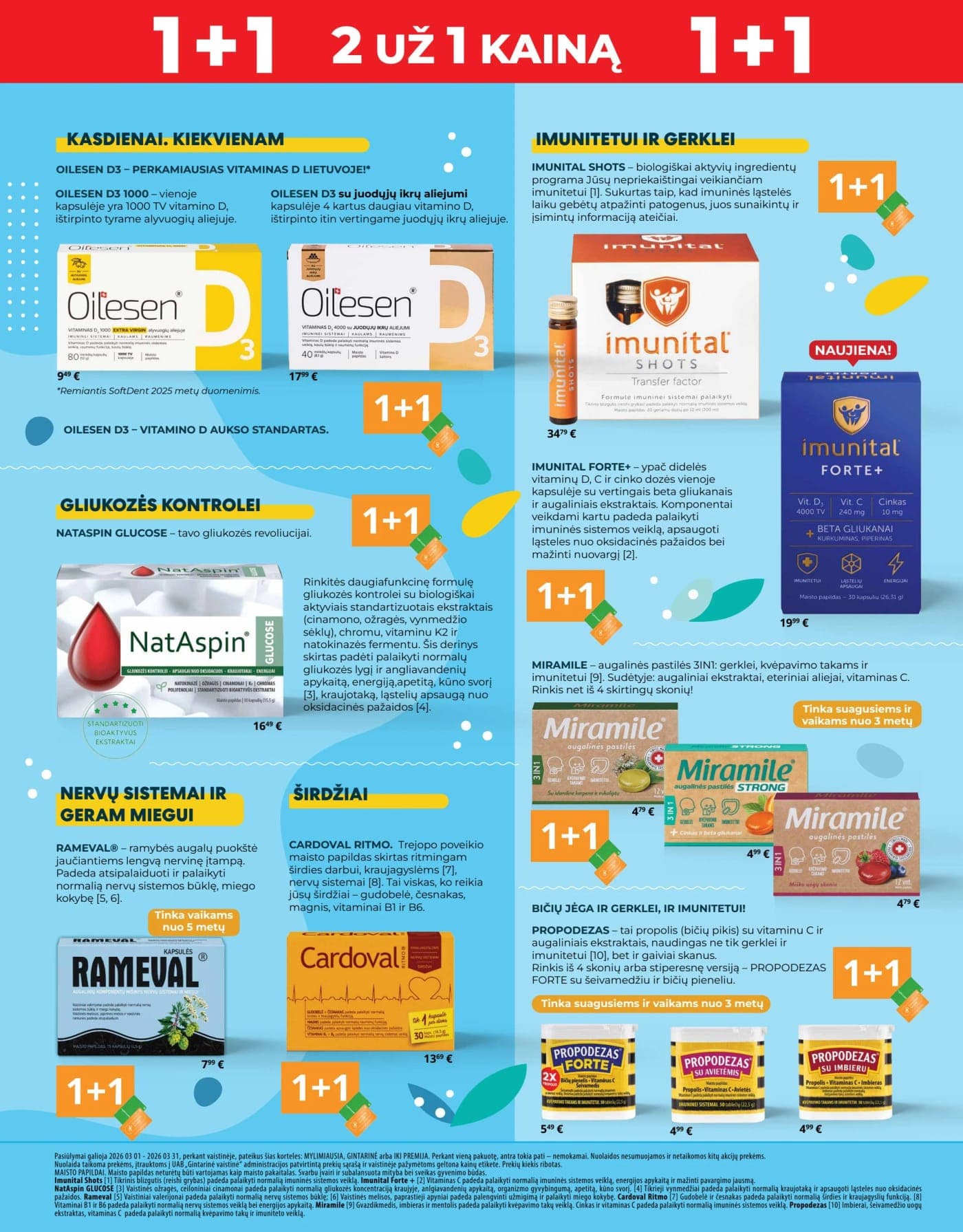 GINTARINĖ VAISTINĖ akcijų ir nuolaidų leidinys nuo 2026.03.01 iki 2026.03.31 - 16