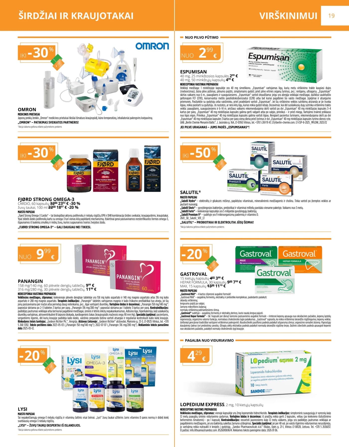 GINTARINĖ VAISTINĖ akcijų ir nuolaidų leidinys nuo 2026.03.01 iki 2026.03.31 - 19