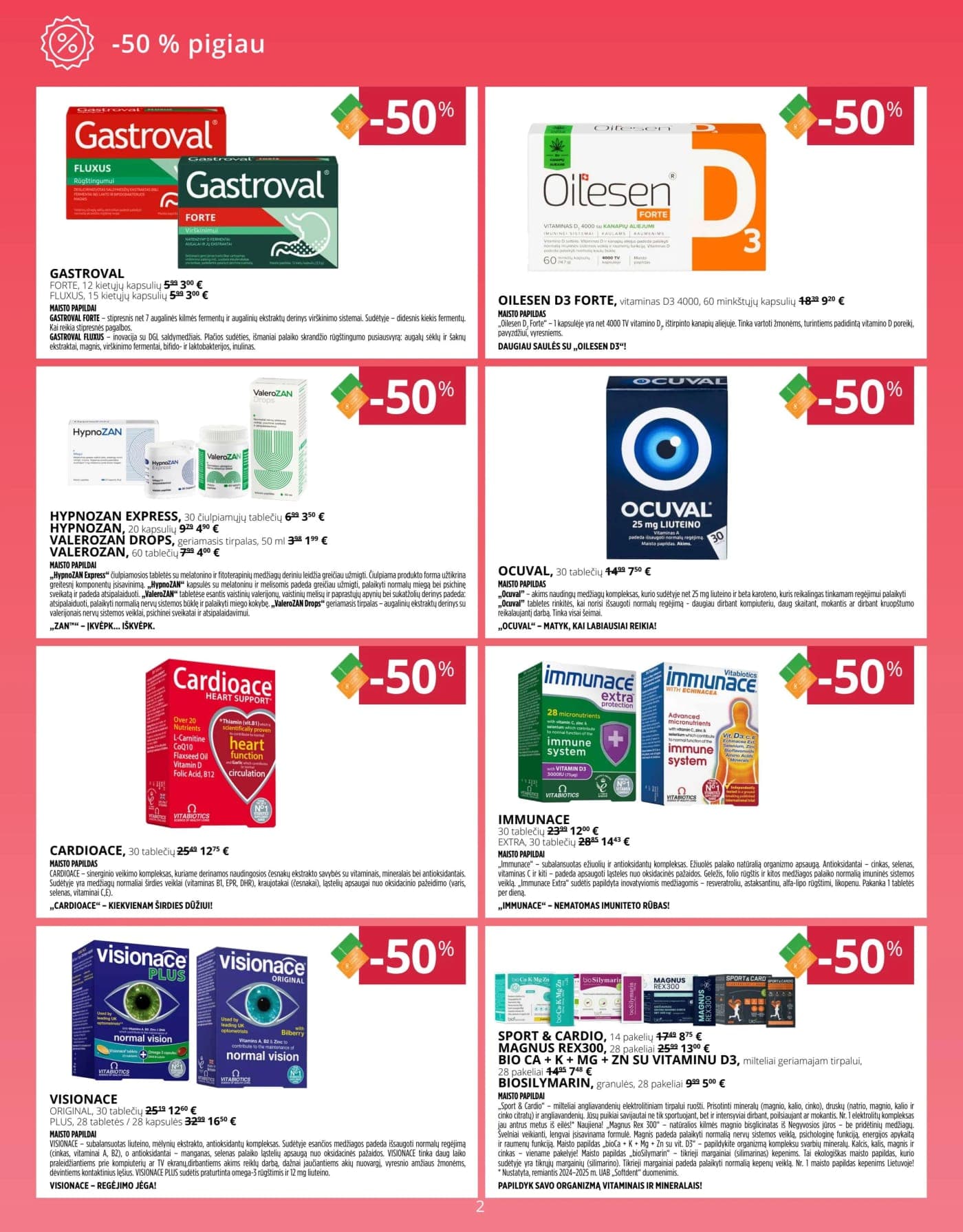GINTARINĖ VAISTINĖ akcijų ir nuolaidų leidinys nuo 2026.03.01 iki 2026.03.31 - 2