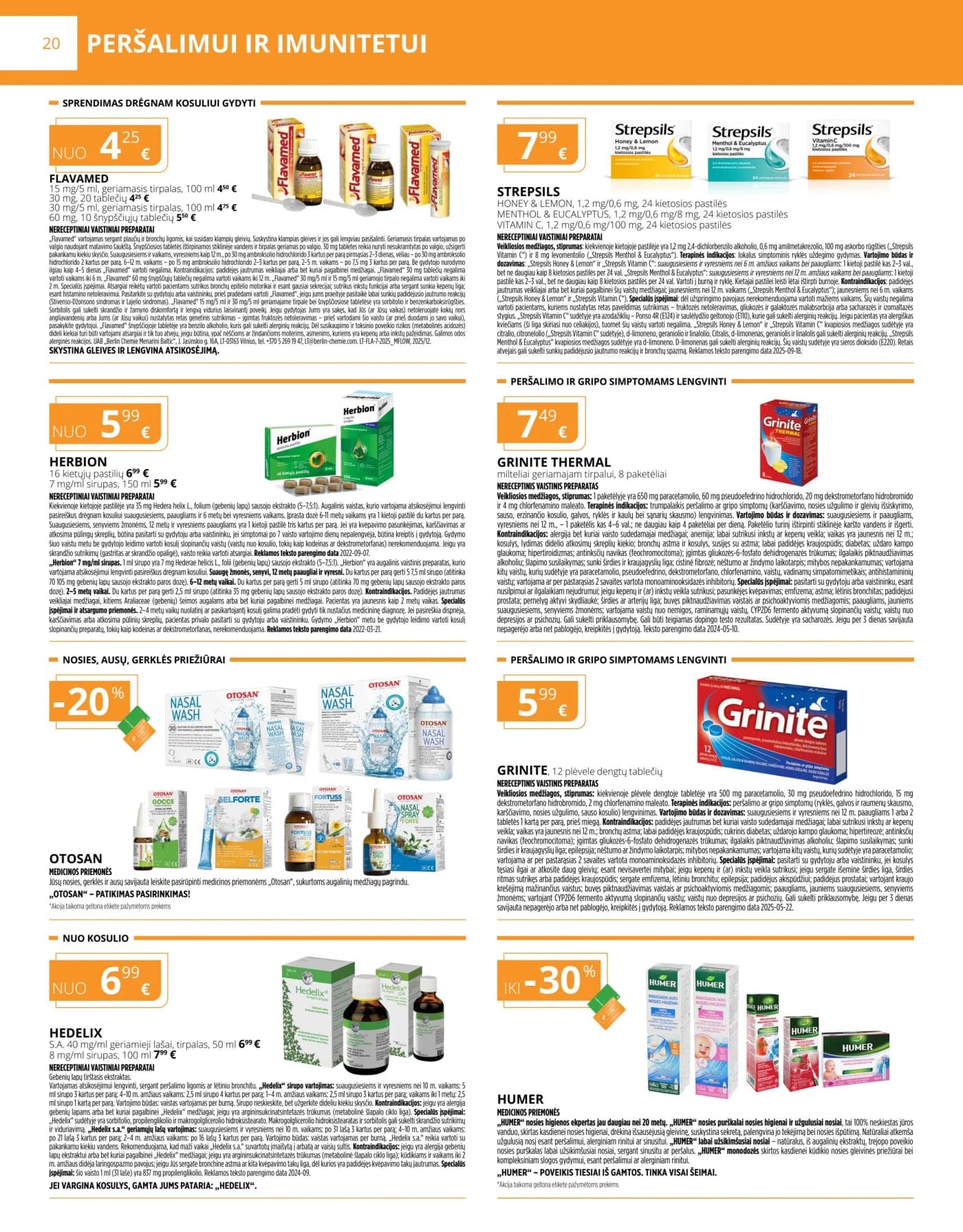 GINTARINĖ VAISTINĖ akcijų ir nuolaidų leidinys nuo 2026.03.01 iki 2026.03.31 - 20