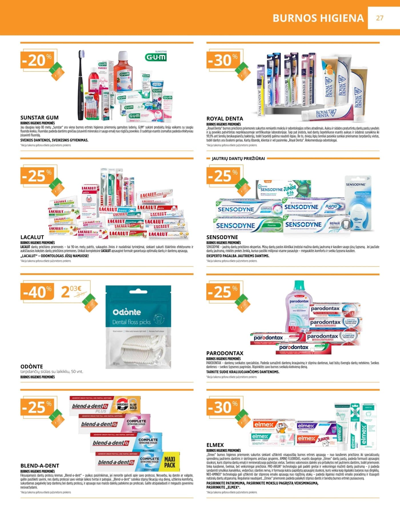 GINTARINĖ VAISTINĖ akcijų ir nuolaidų leidinys nuo 2026.03.01 iki 2026.03.31 - 27
