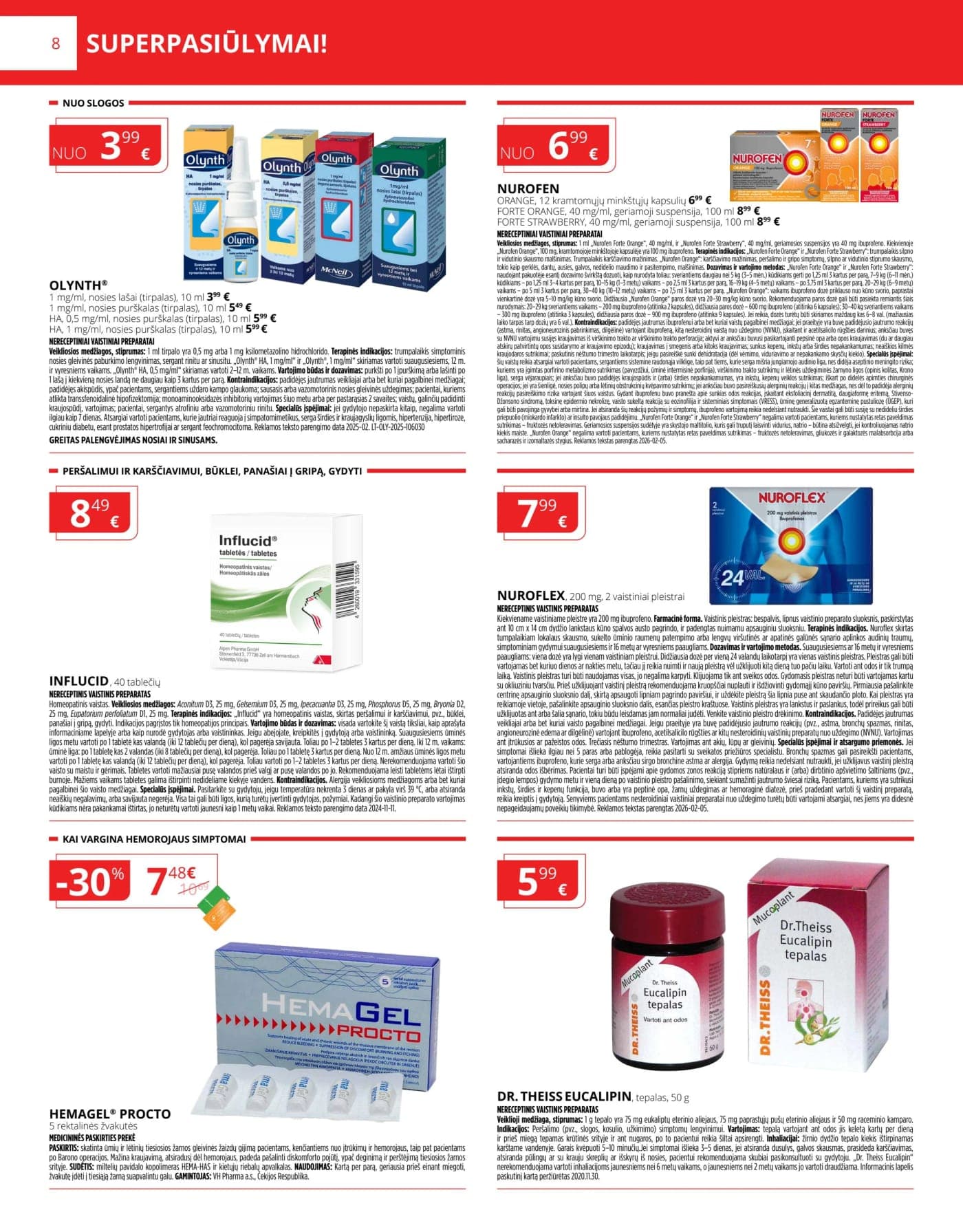 GINTARINĖ VAISTINĖ akcijų ir nuolaidų leidinys nuo 2026.03.01 iki 2026.03.31 - 8