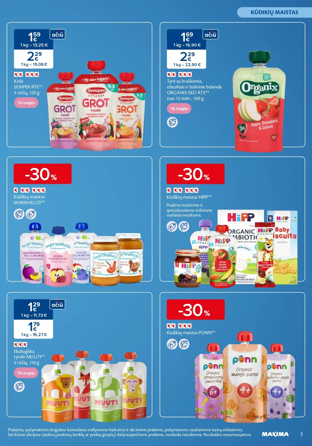 MAXIMA akcijų ir nuolaidų leidinys "Mažylių mugė" nuo 2026.01.07 iki 2026.01.21