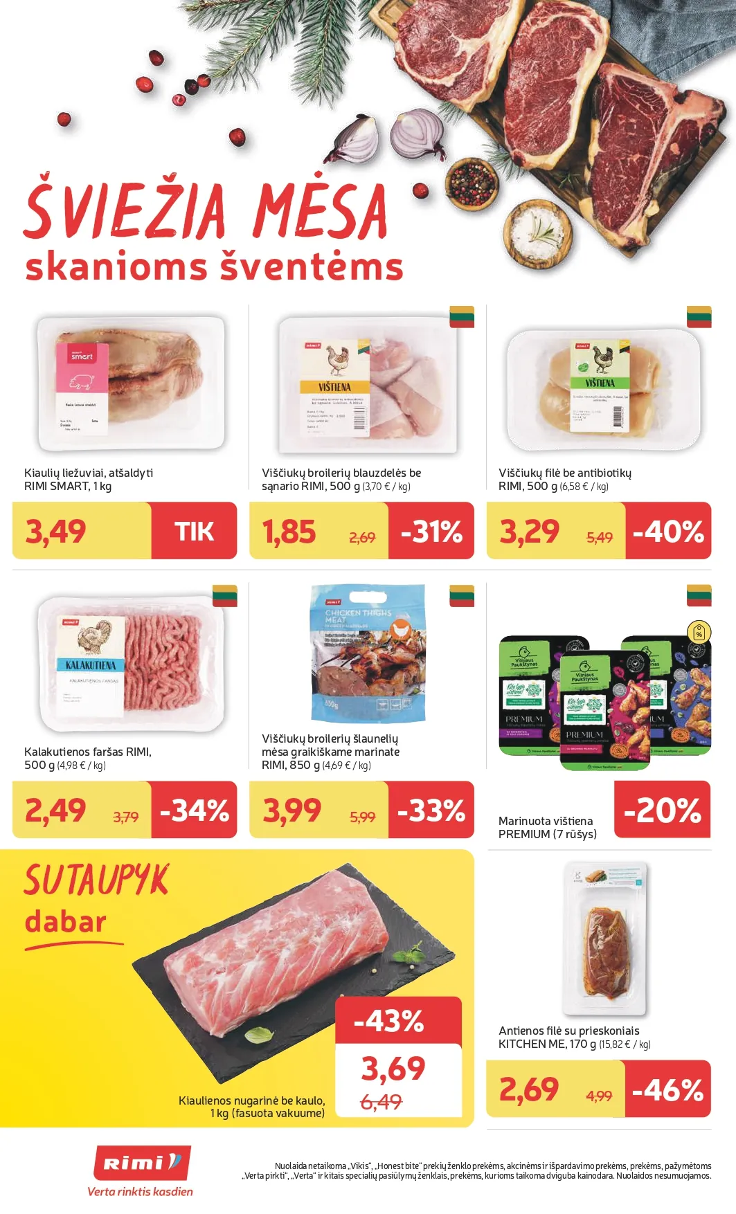 RIMI akcijų ir nuolaidų leidinys Nr. 50 nuo 2025.12.09 iki 2025.12.15 - 12