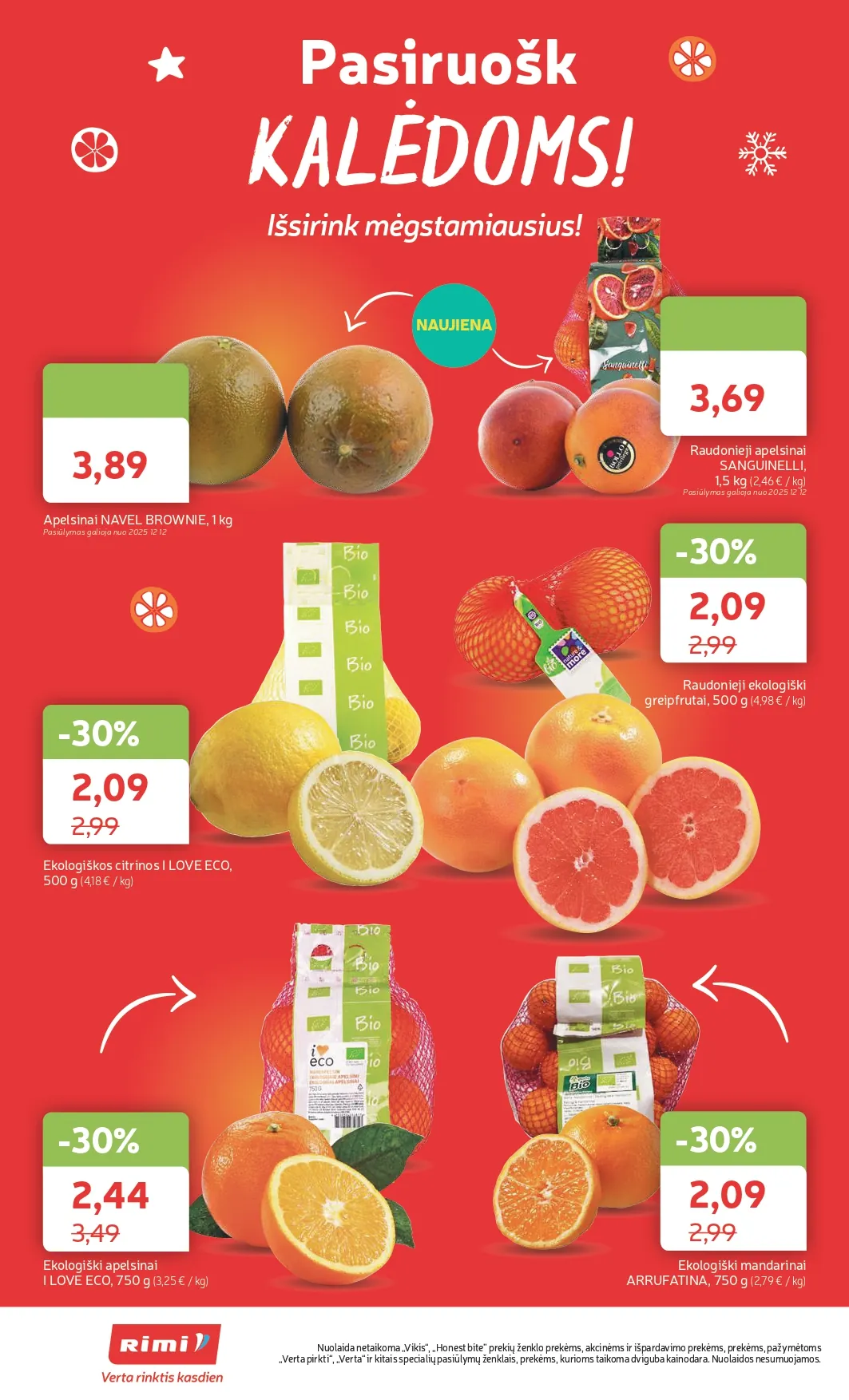 RIMI akcijų ir nuolaidų leidinys Nr. 50 nuo 2025.12.09 iki 2025.12.15 - 14
