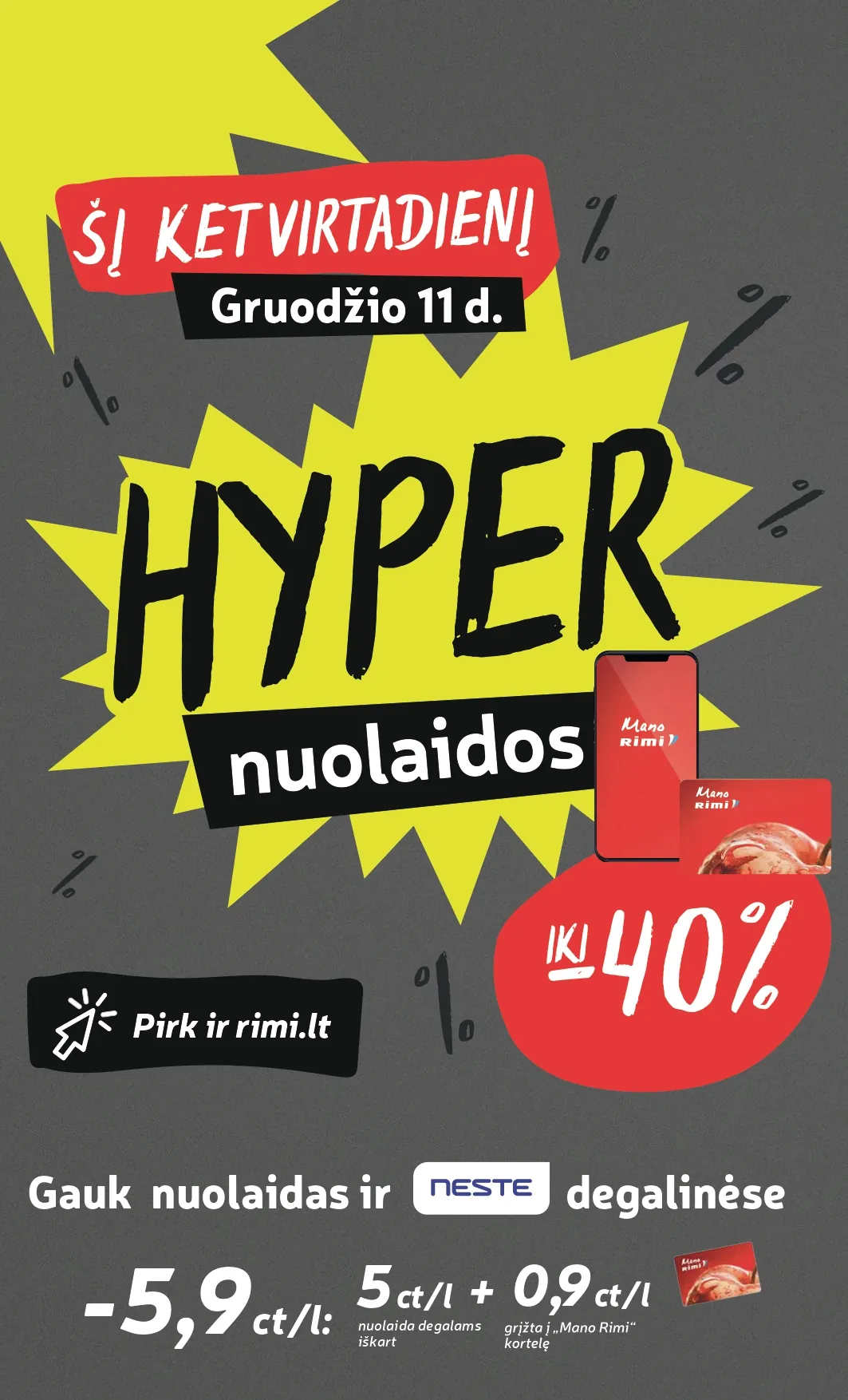 RIMI akcijų ir nuolaidų leidinys Nr. 50 nuo 2025.12.09 iki 2025.12.15 - 2