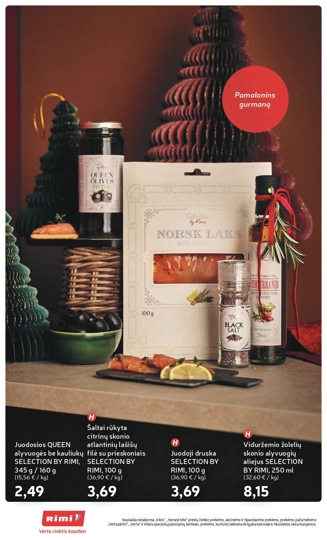 RIMI akcijų ir nuolaidų leidinys Nr. 50 nuo 2025.12.09 iki 2025.12.15 - 22