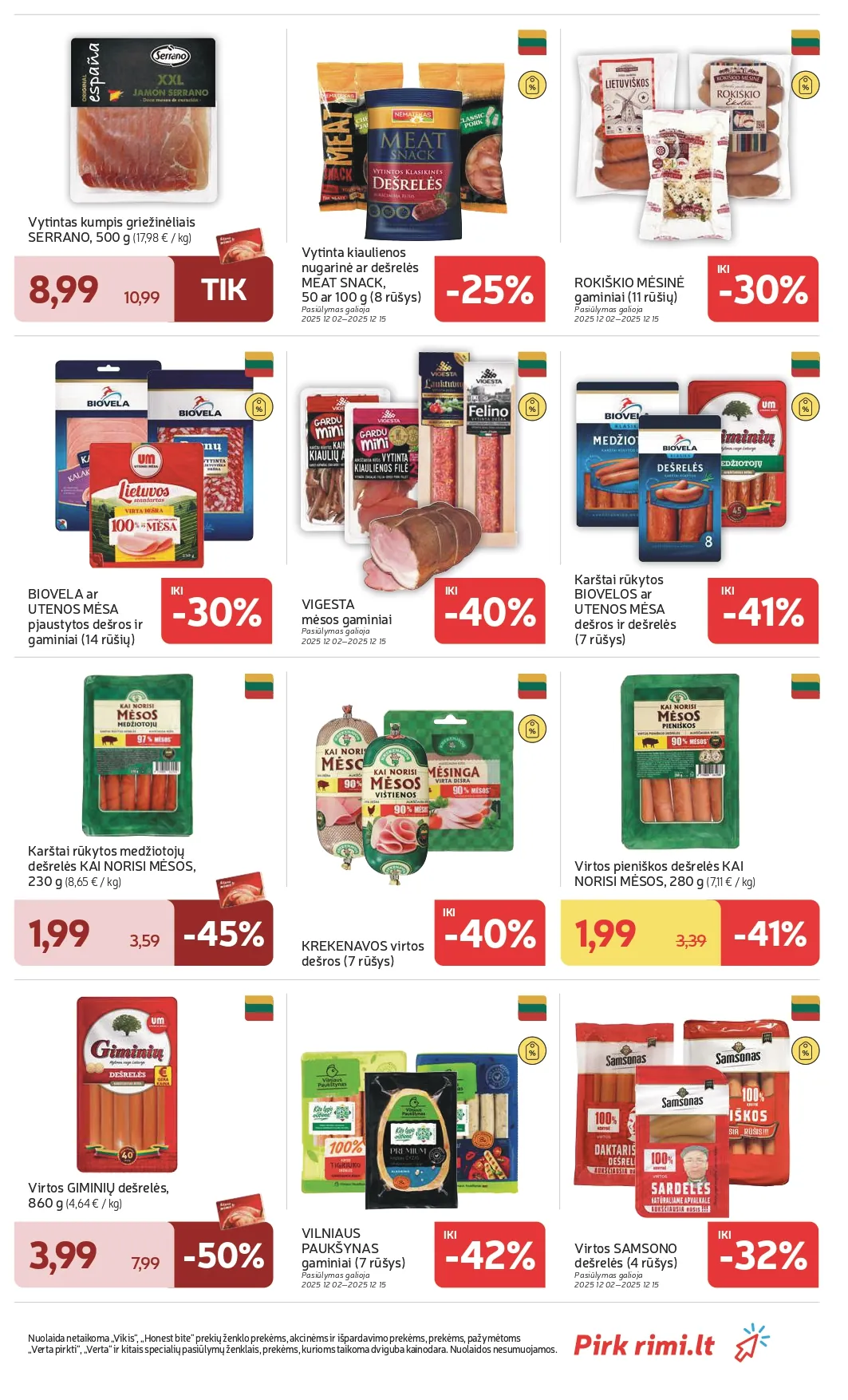 RIMI akcijų ir nuolaidų leidinys Nr. 50 nuo 2025.12.09 iki 2025.12.15 - 27