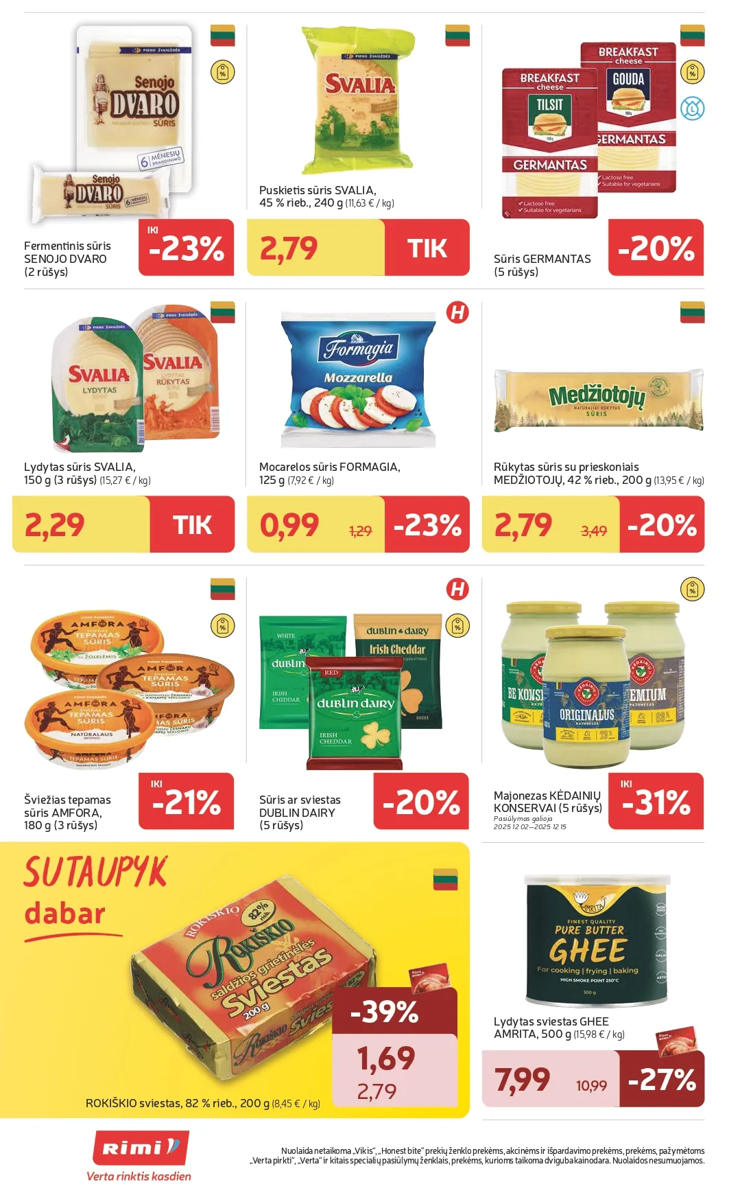 RIMI akcijų ir nuolaidų leidinys Nr. 50 nuo 2025.12.09 iki 2025.12.15 - 30