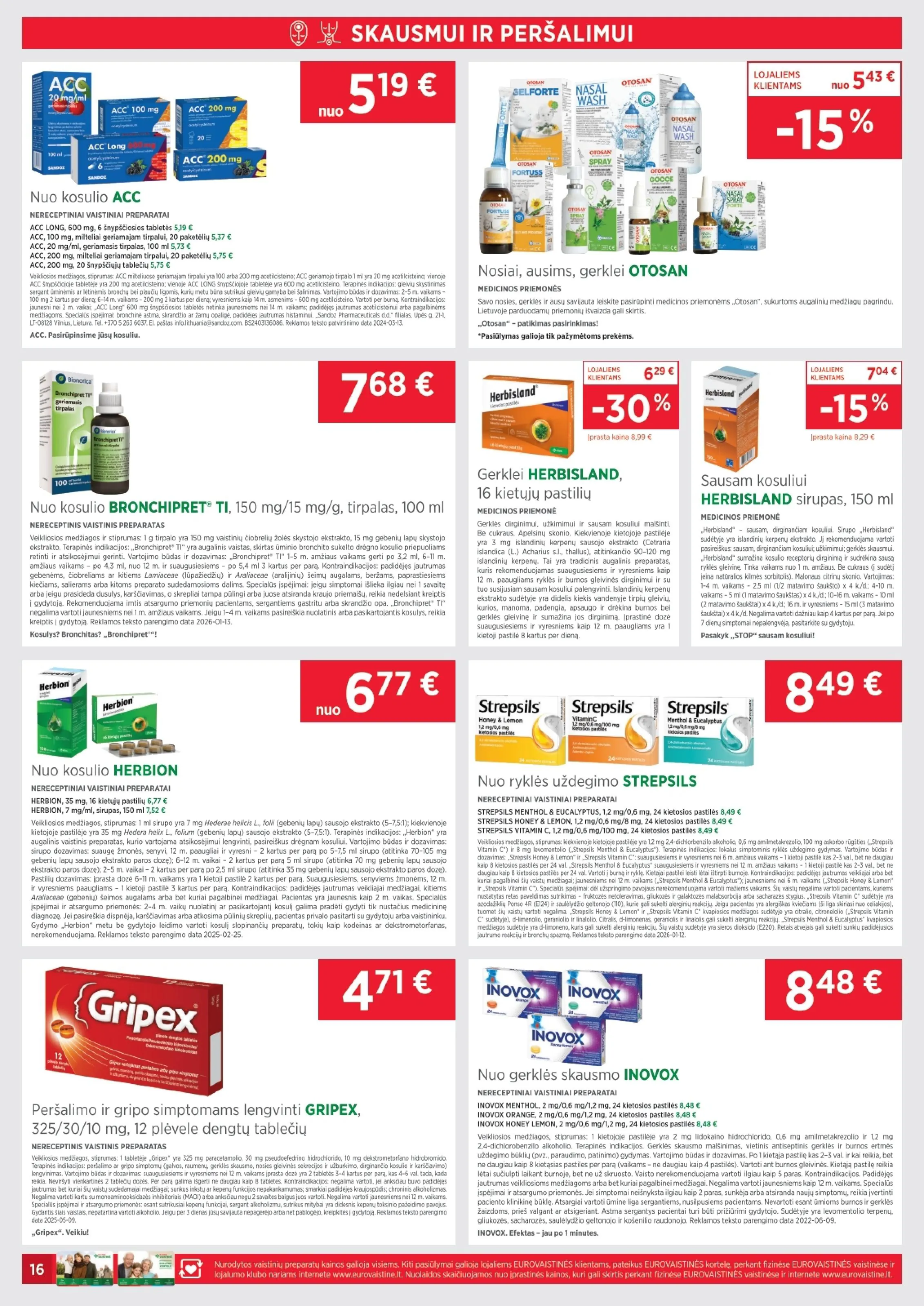 EUROVAISTINĖ akcijų ir nuolaidų leidinys nuo 2026.02.01 iki 2026.02.28 - 16