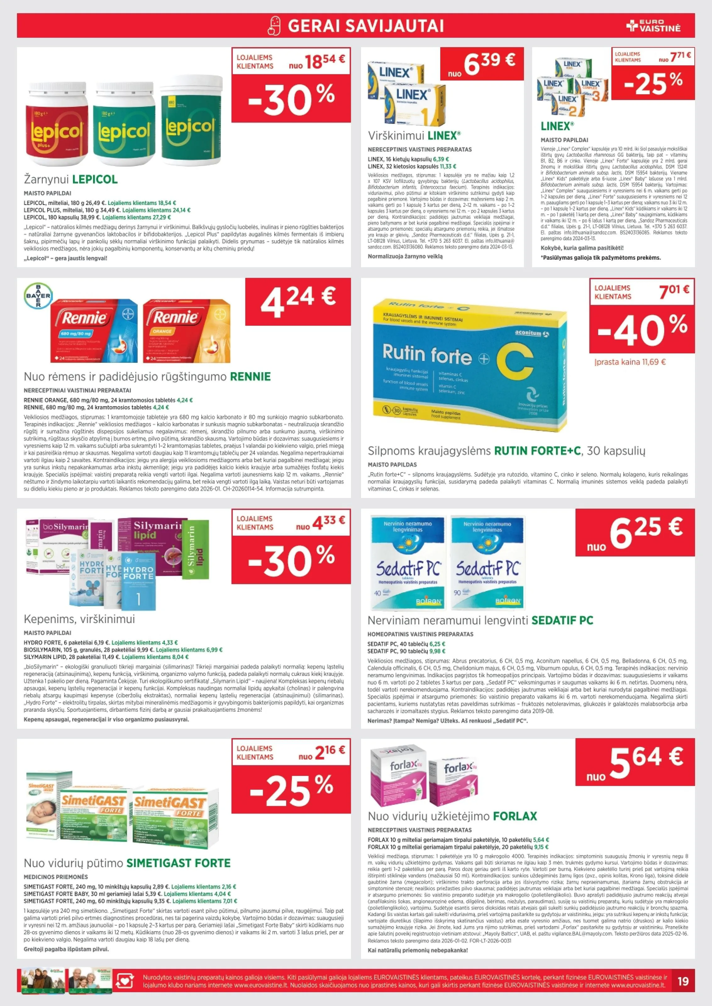 EUROVAISTINĖ akcijų ir nuolaidų leidinys nuo 2026.02.01 iki 2026.02.28 - 19